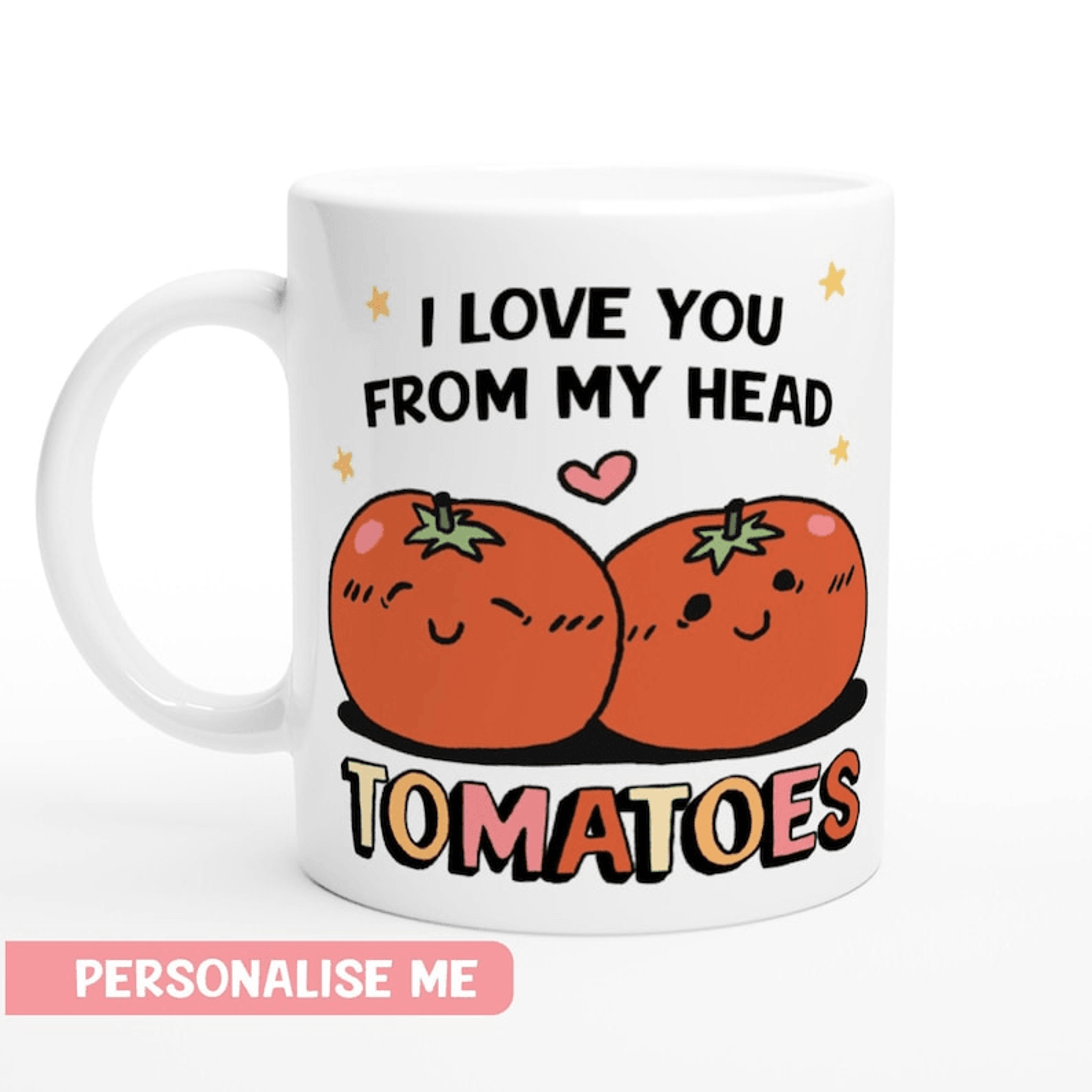 i love you from my head tomatoes mug 15 oz funny tomato coffee mug cute food lover gift ceramic cup