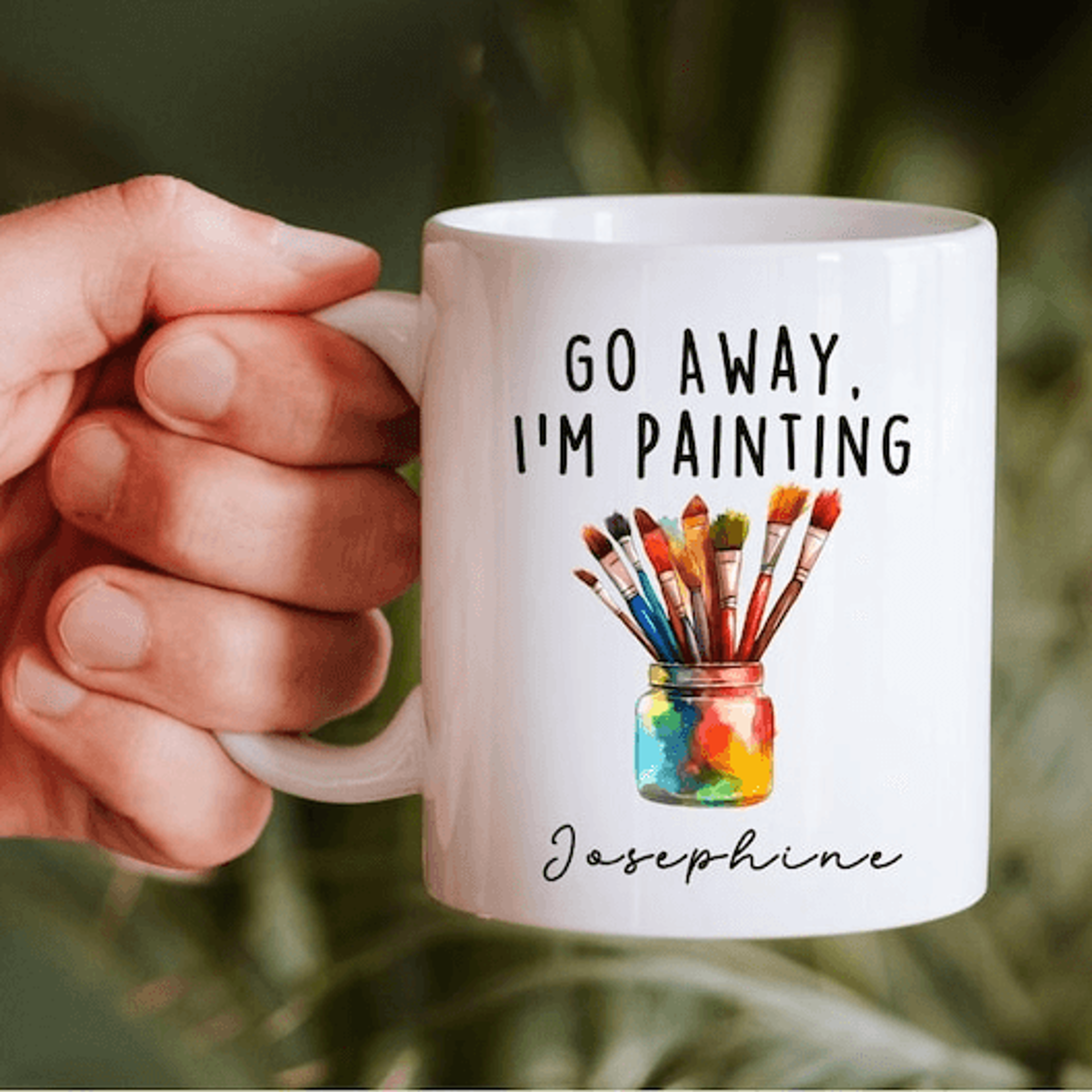 funny painter mug 15 oz mug, personalized artist coffee mug, custom painting mug gift for creative women