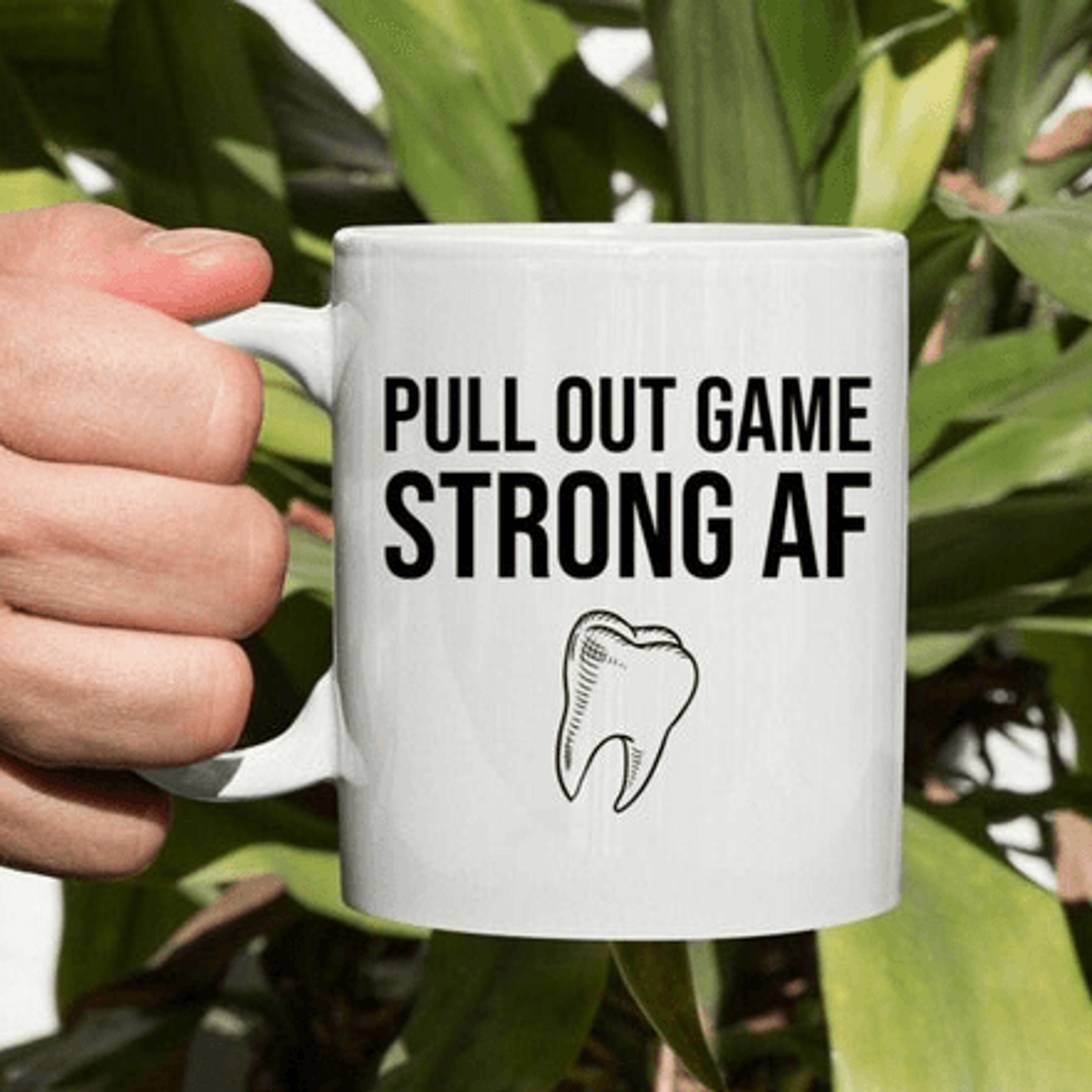 funny dentist mug 15 oz mug, pull out game strong af coffee mug, dental hygienist gift mug