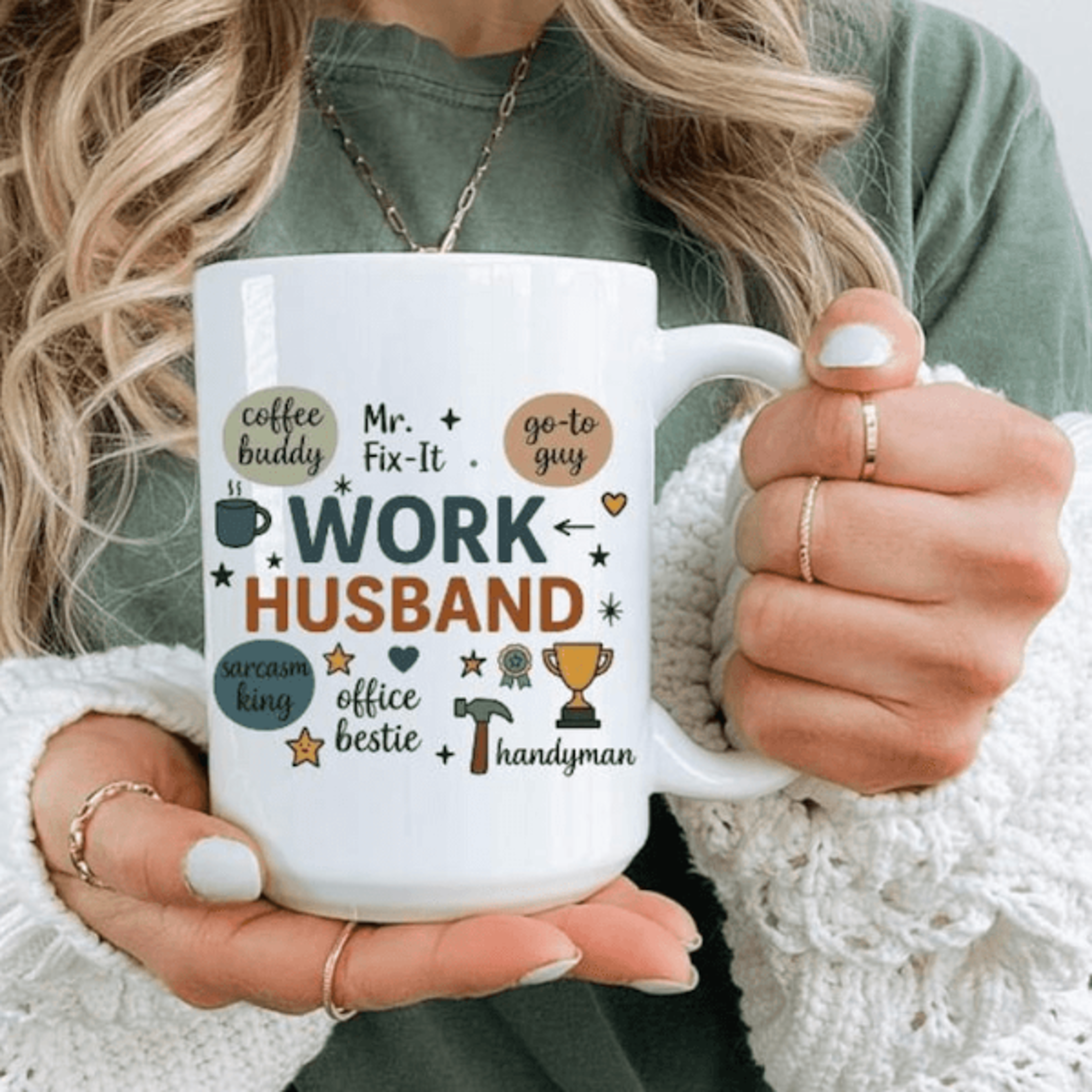 work husband mug funny office bestie gift for him coworker coffee cup in 15oz