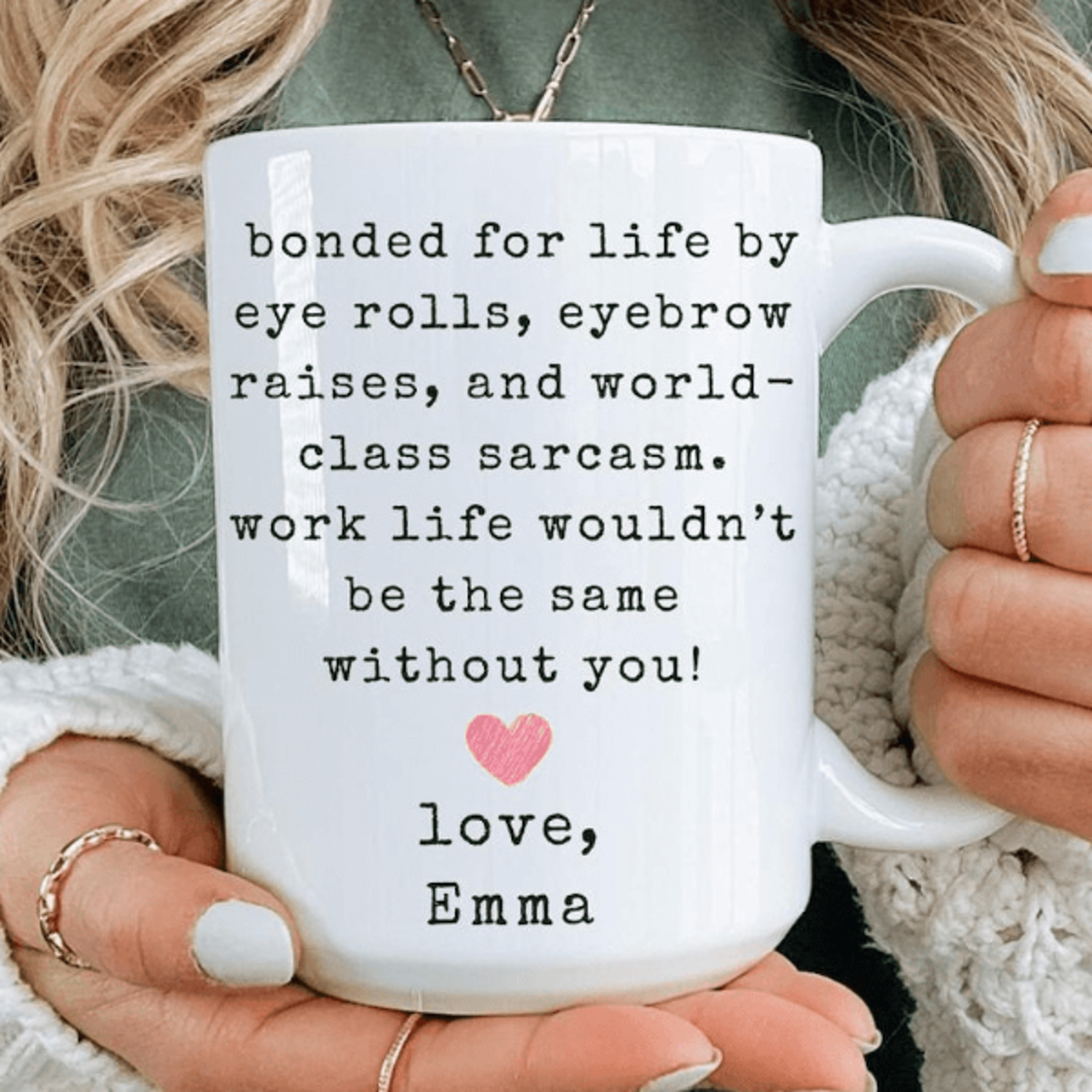 funny sarcasm coffee mug personalized coworker gift for office besties and coffee lovers