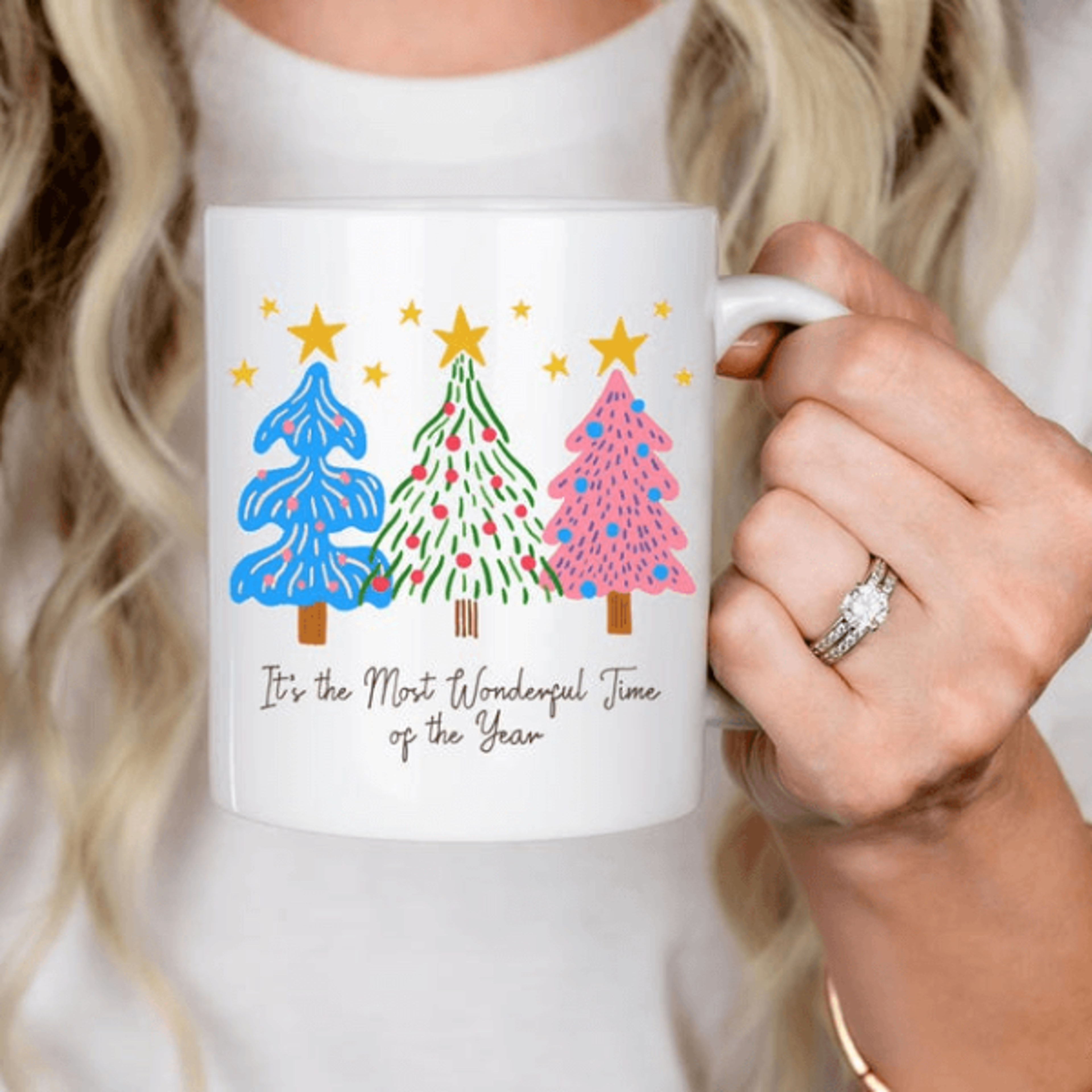 personalized christmas tree mug 15 oz mug, custom family christmas mug, holiday coffee mug, personalized christmas gift