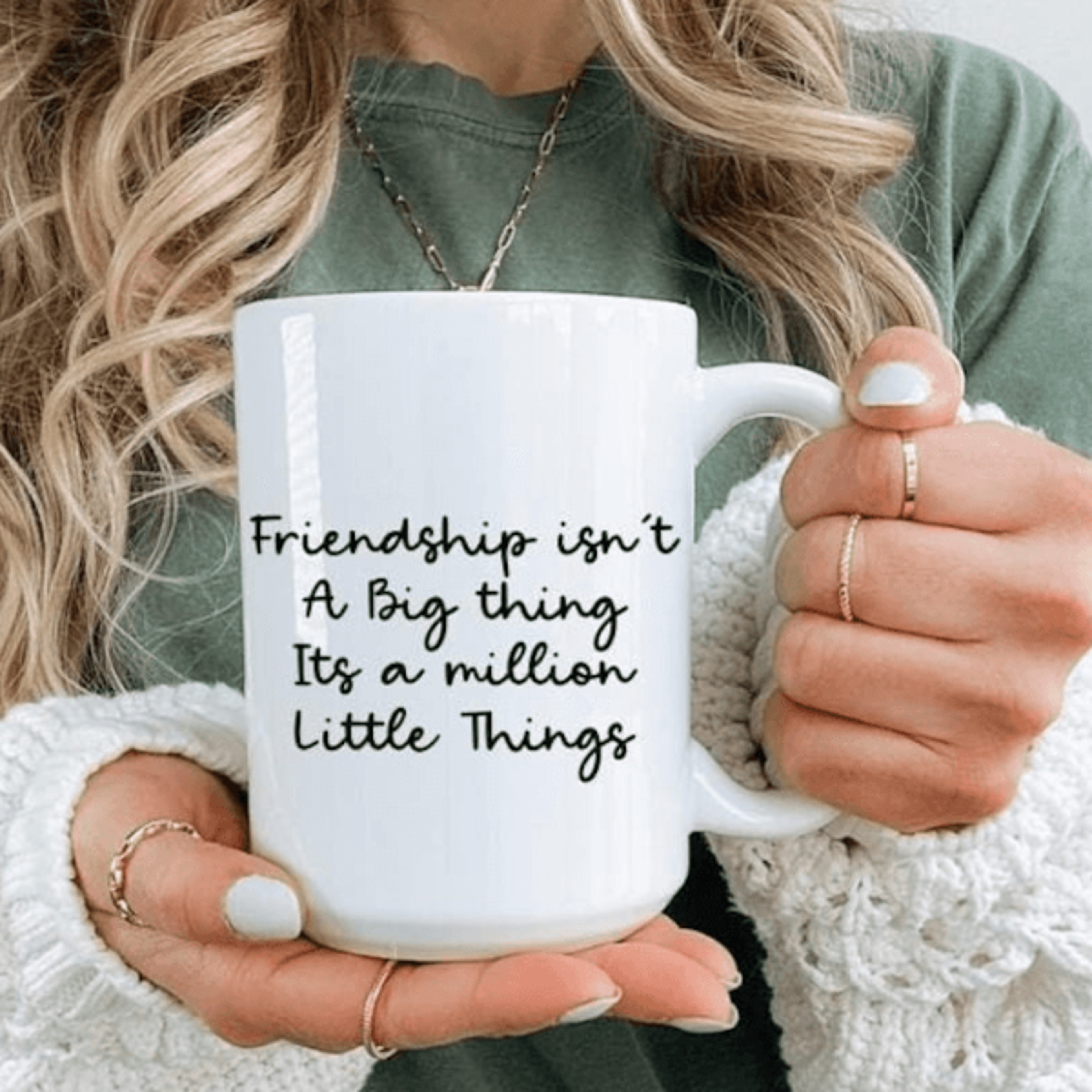 friendship quote mug friendship isn't a big thing it's a million things best friend coffee cup gift