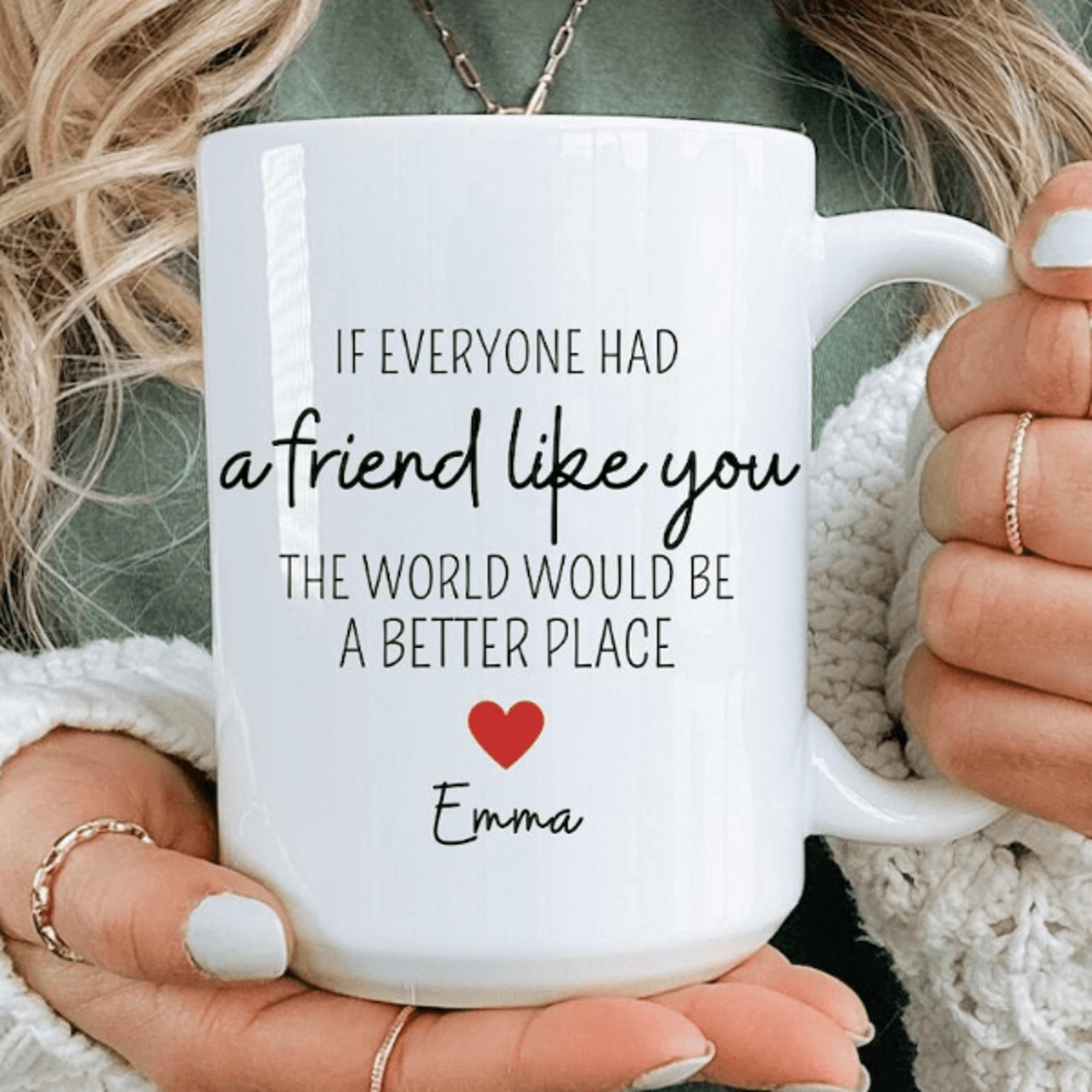 personalized friendship coffee mug positive quote gift custom best friend coffee cup