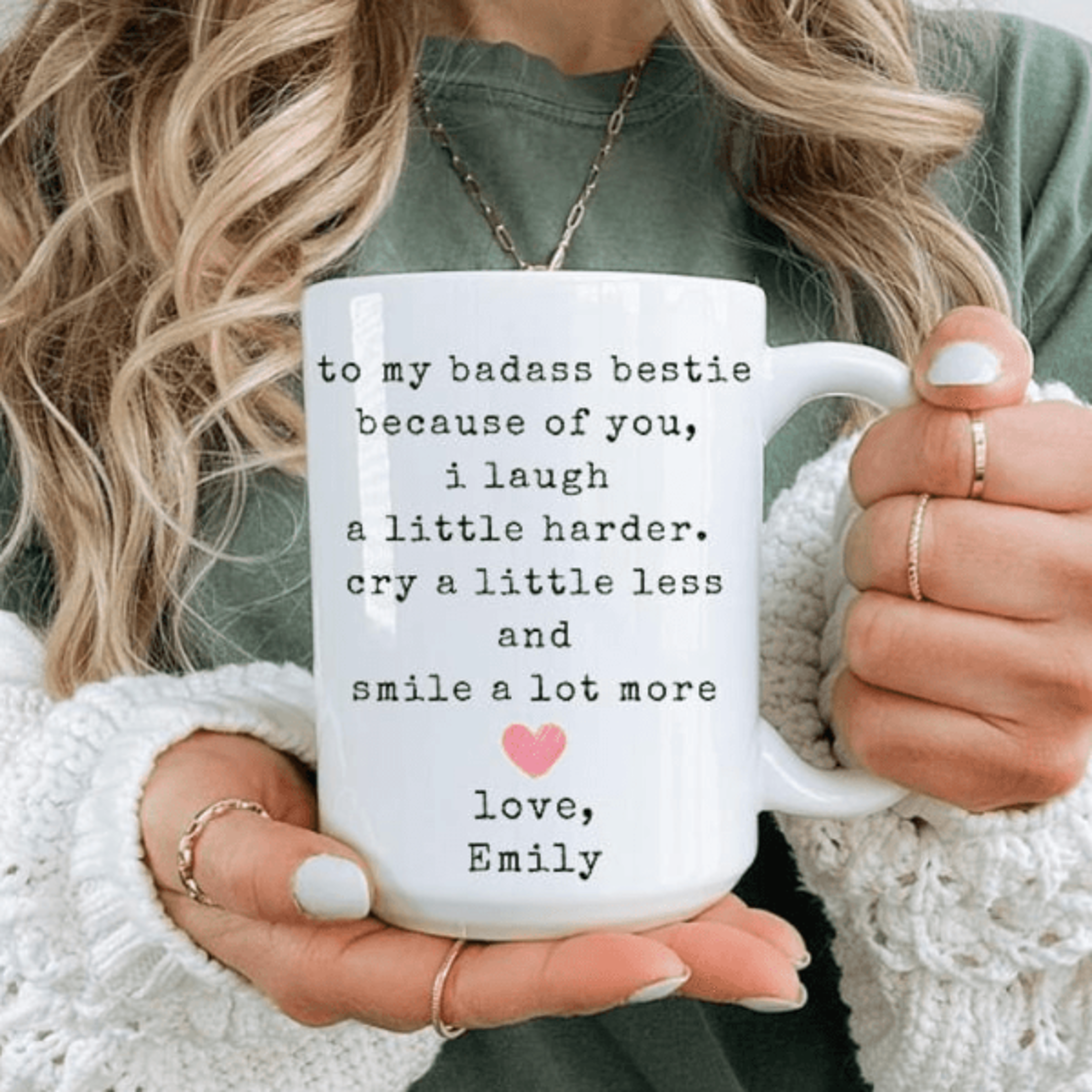 personalized badass bestie coffee mug custom bff gift for best friends work besties and coworkers