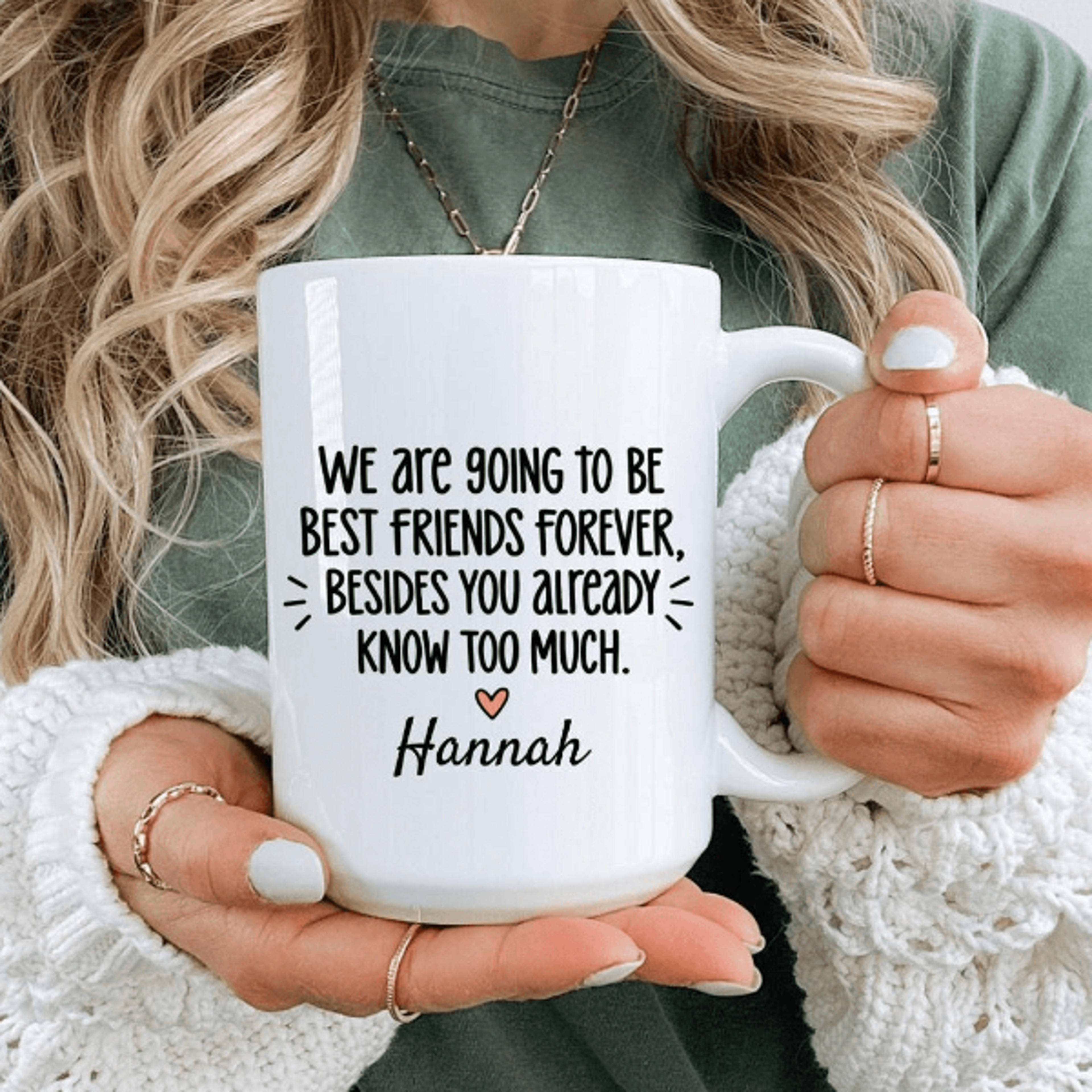 personalized you know too much mug funny best friend gift custom name bff coffee cup