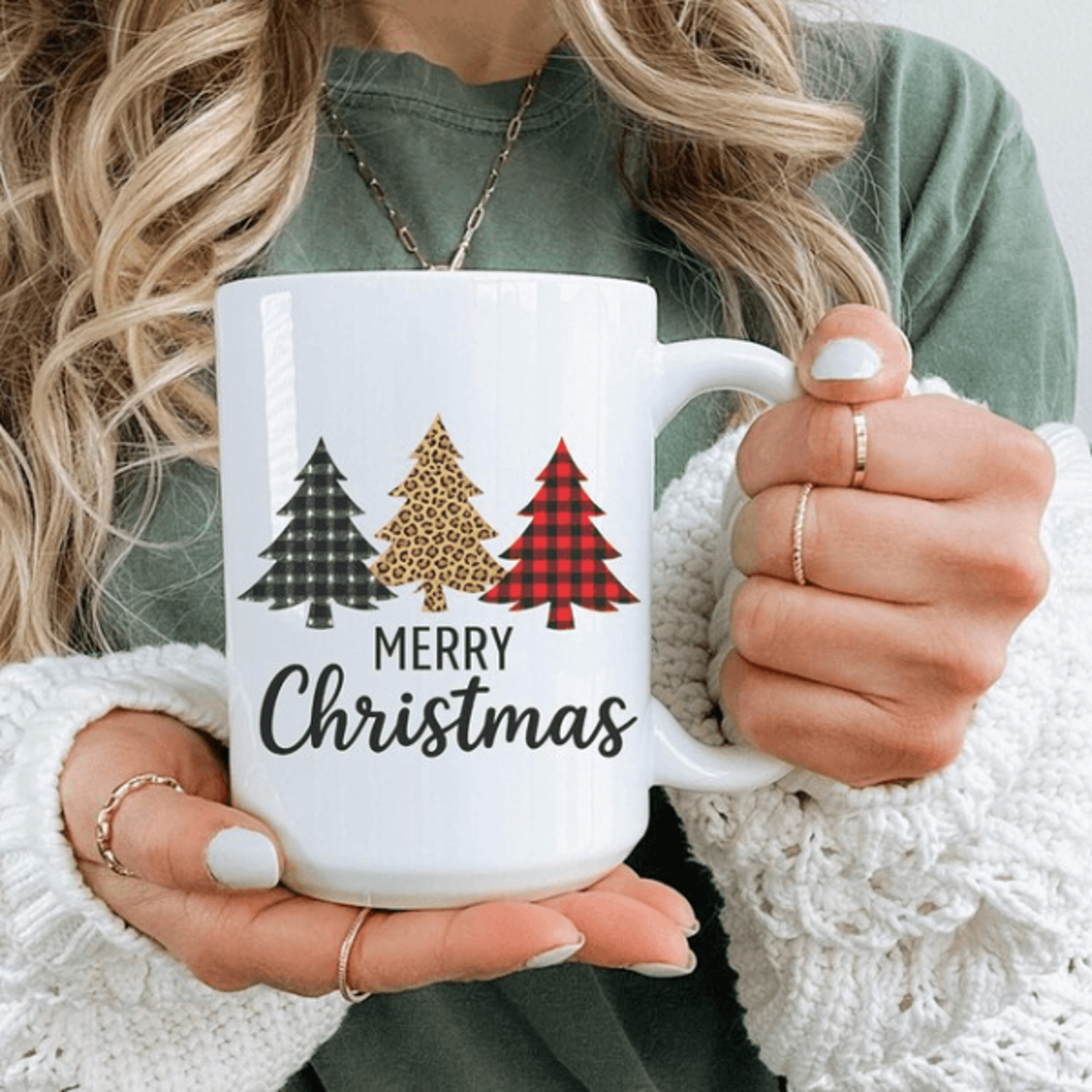 buffalo plaid christmas tree mug 15 oz mug, merry christmas coffee mug, rustic holiday mug, farmhouse christmas gift
