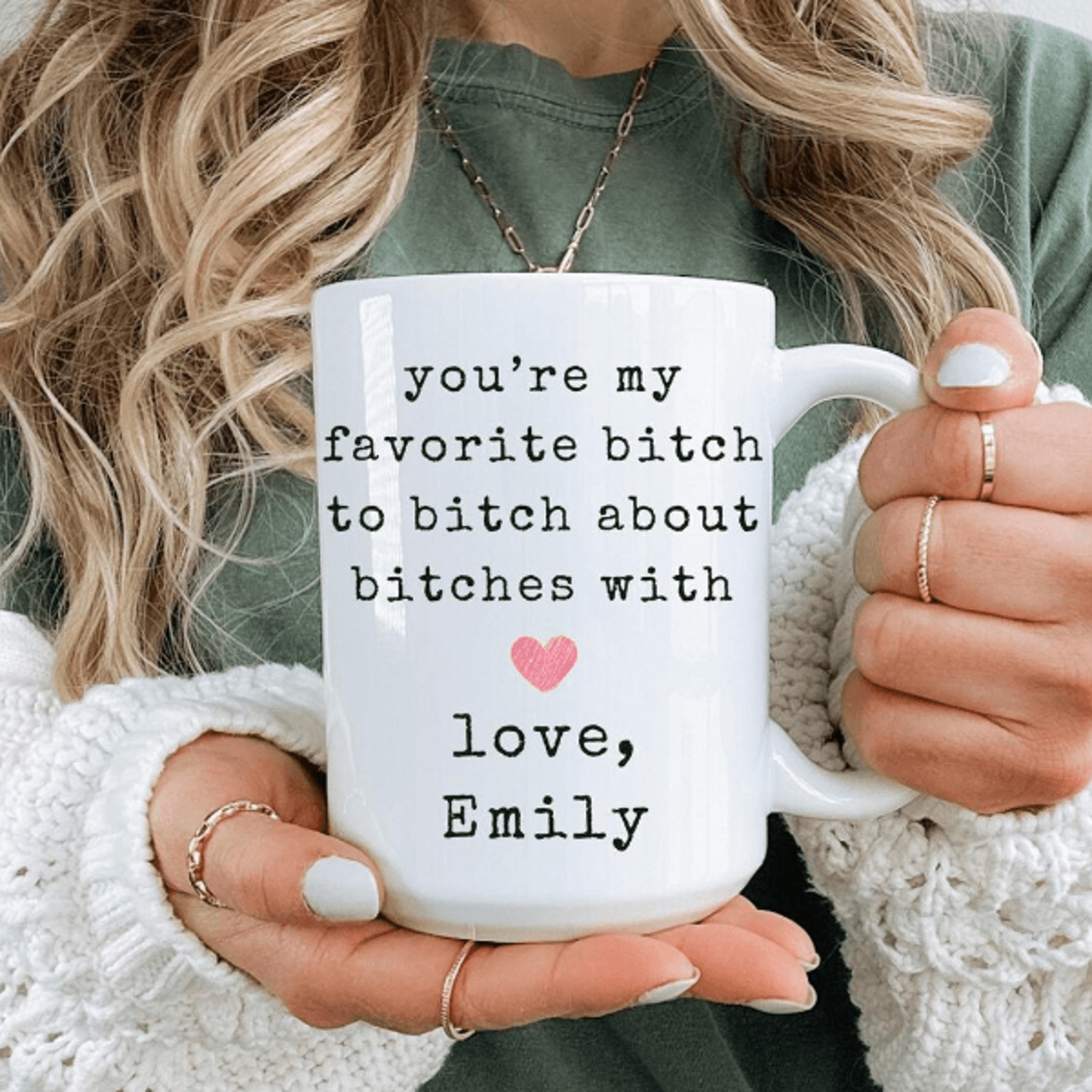 personalized favorite bitch bestie mug – funny custom friendship coffee cup gift