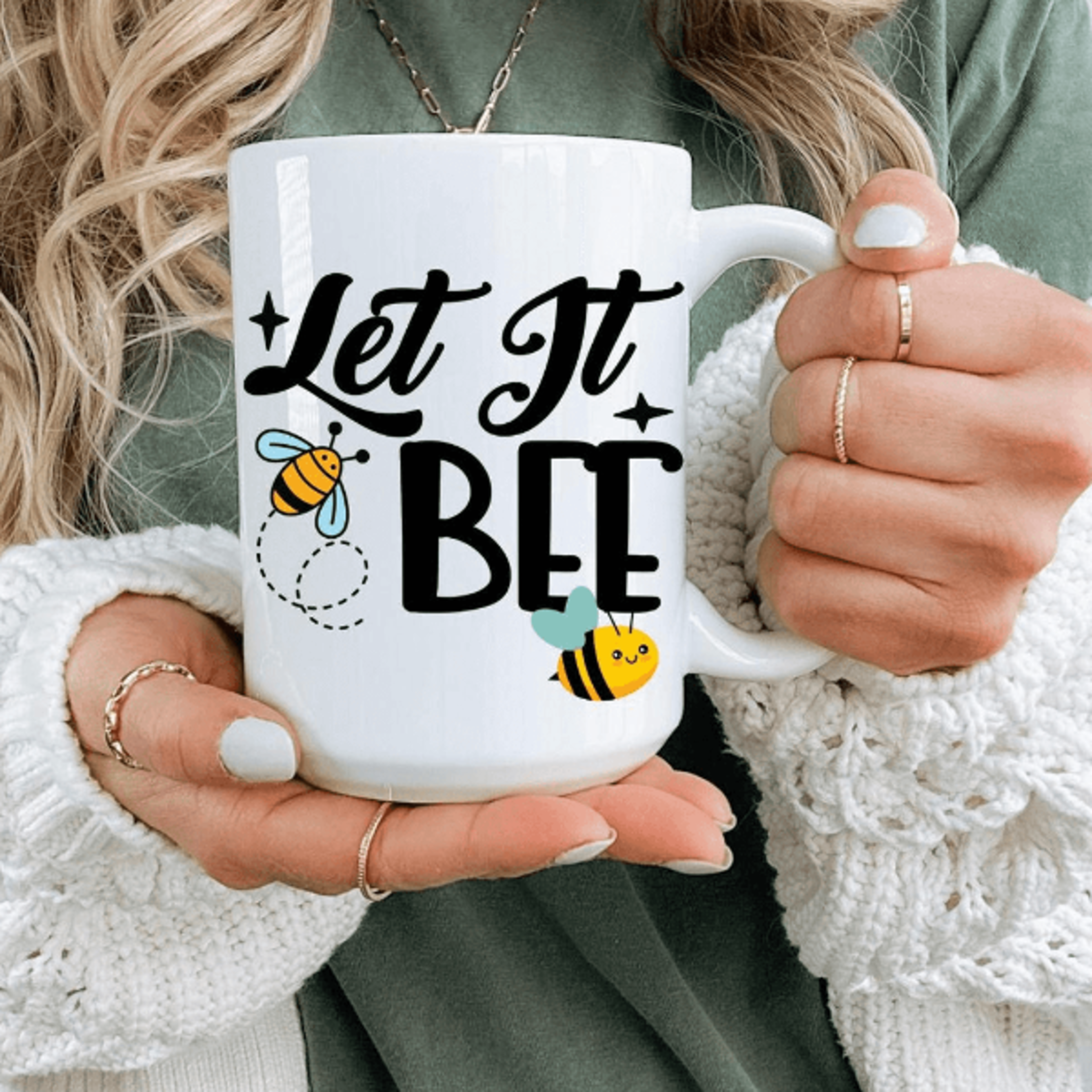 let it bee coffee mug | honey bee kitchen decor gift for bee lovers and nature enthusiasts