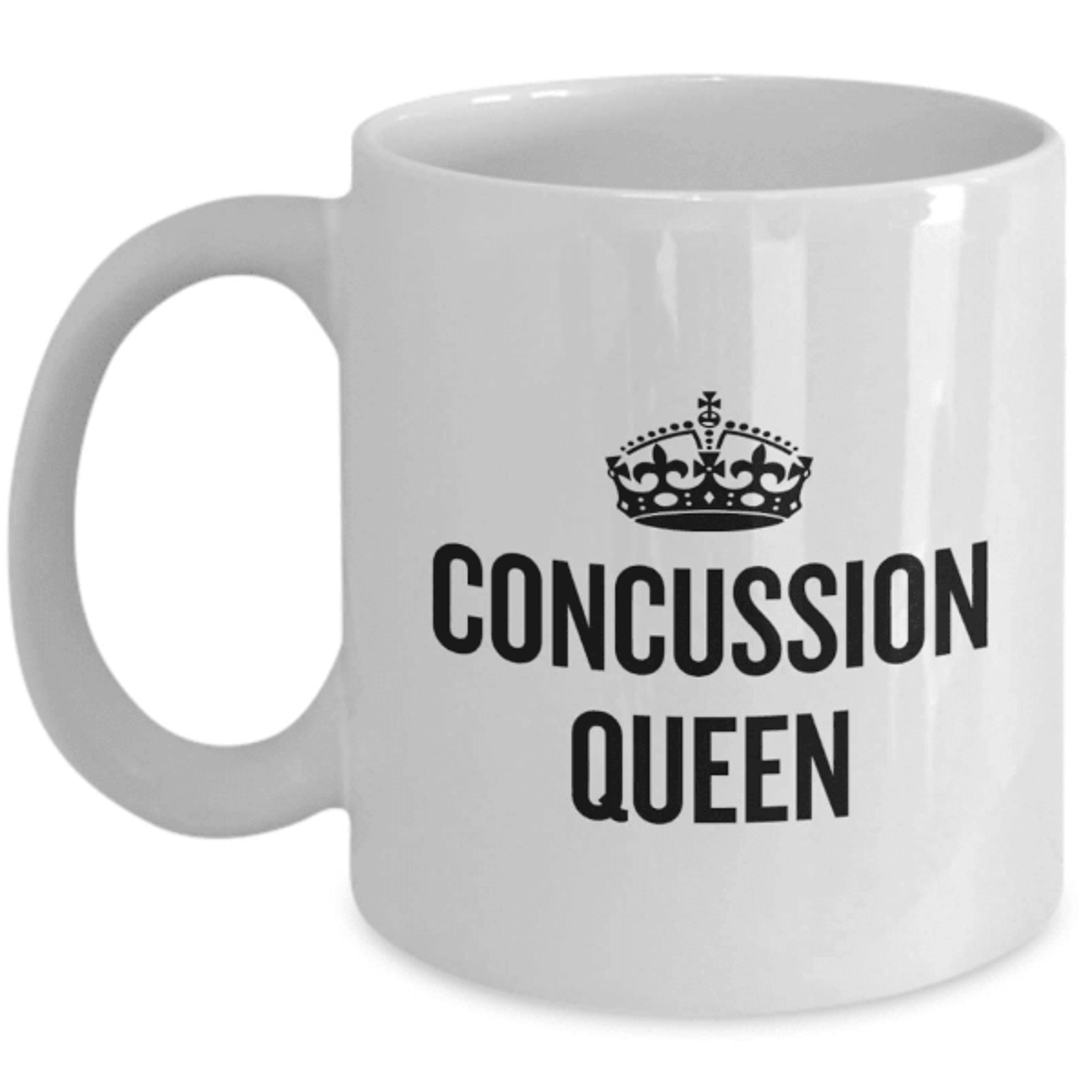concussion queen mug – funny head injury recovery get well gift for coffee lovers
