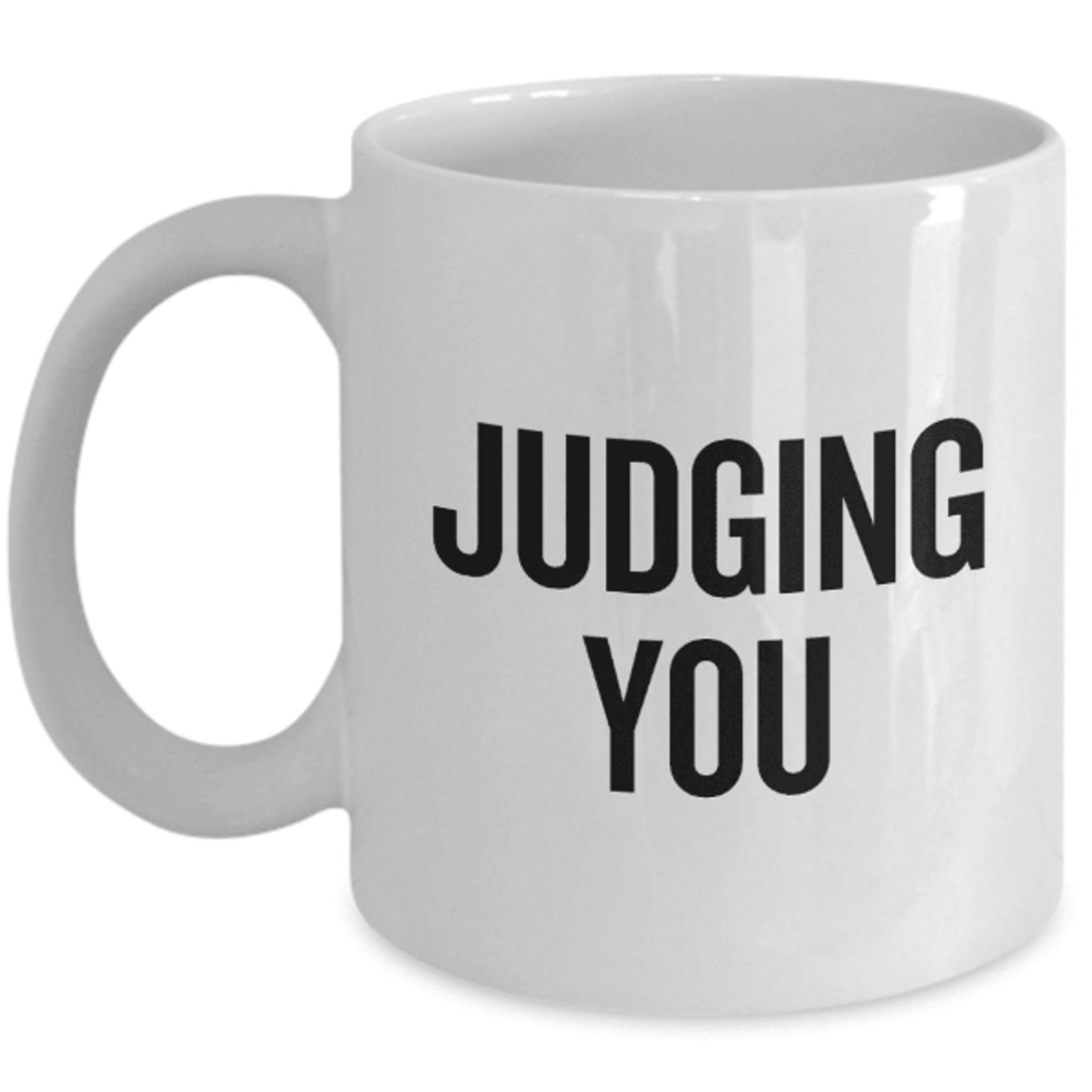judging you mug – funny judge coffee gift for judges and legal professionals