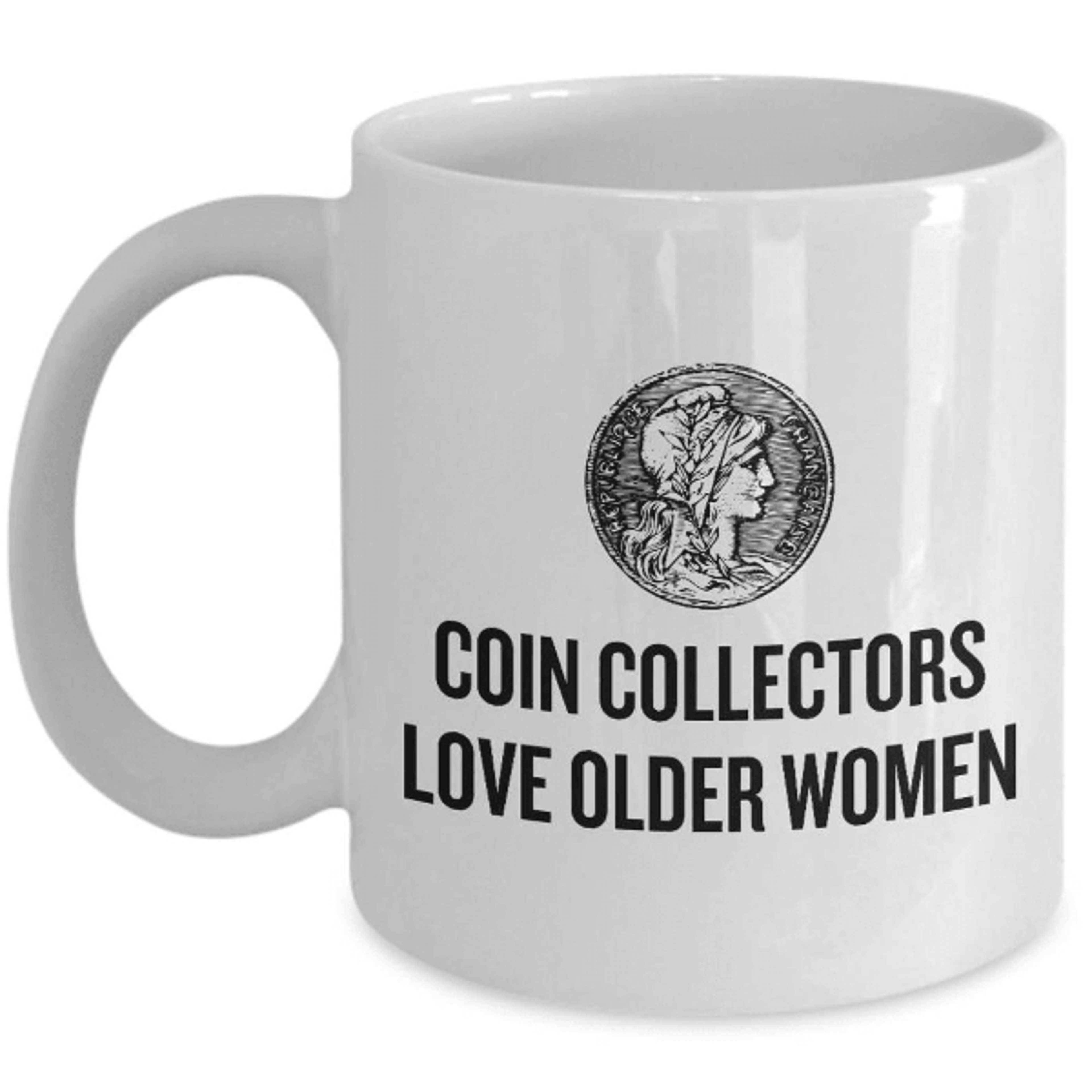 coin collectors love older women mug – funny numismatist gift for coin enthusiasts