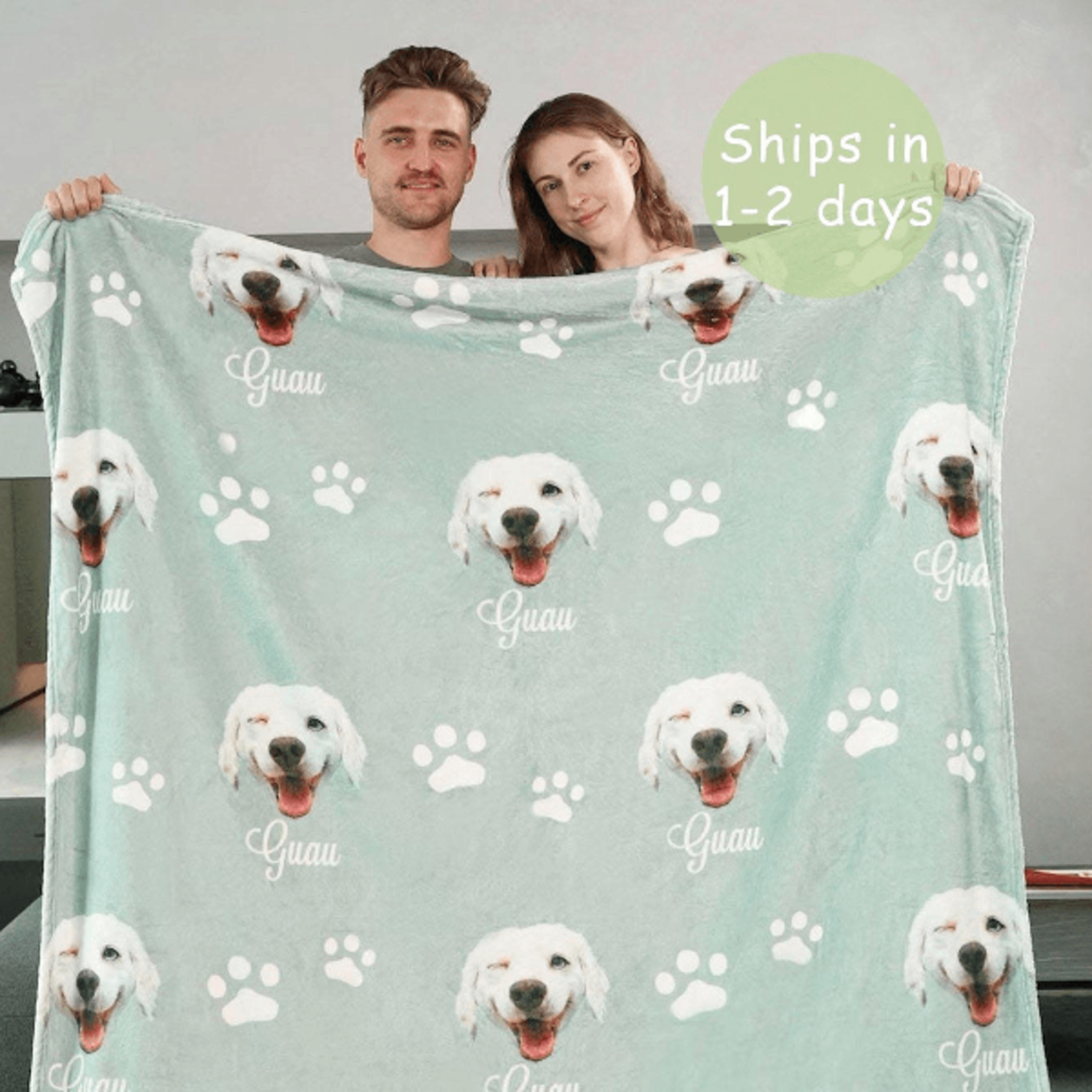 personalized dog blanket with name custom pet photo throw gift for dog lovers