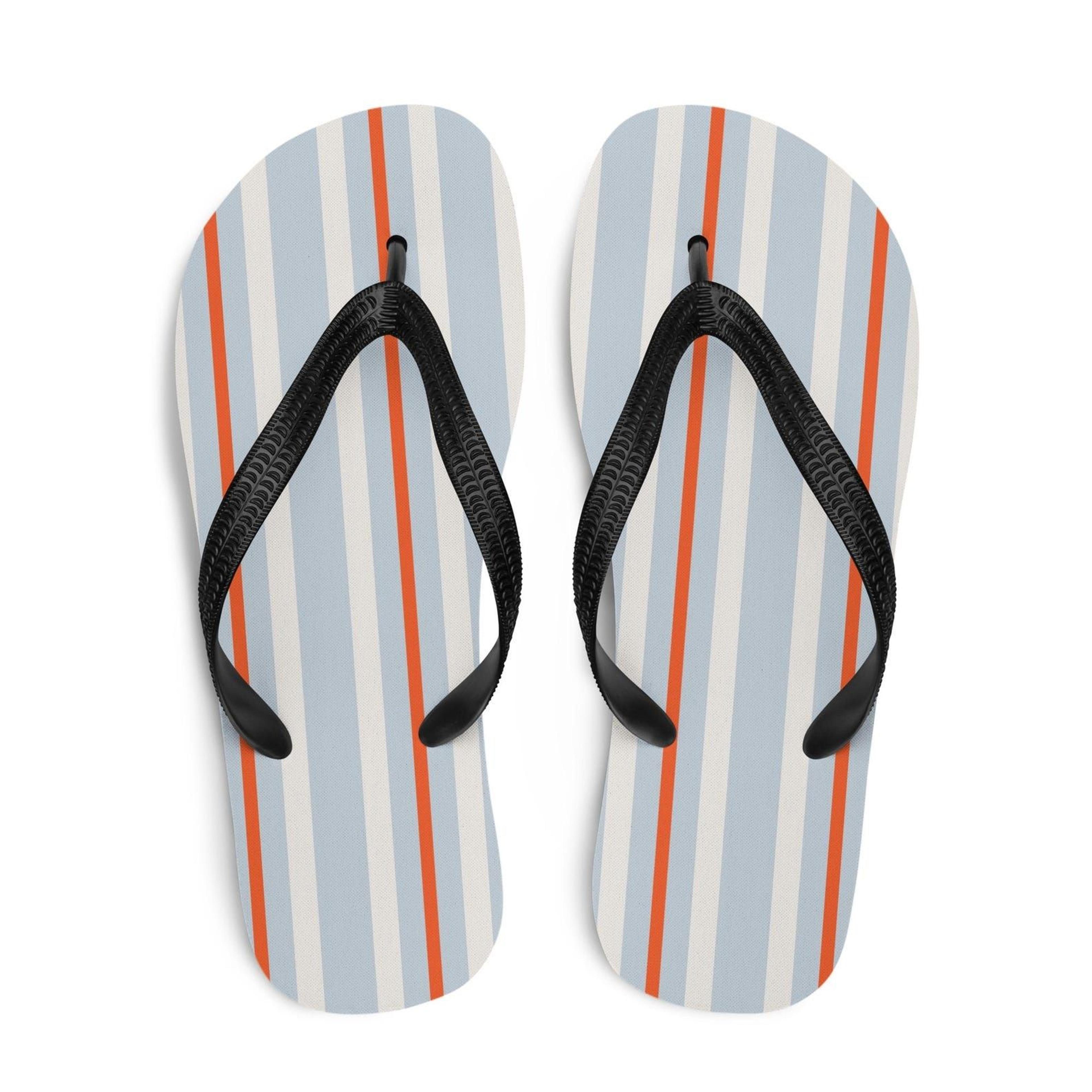 everyday striped flip flops | striped beach flip flops | lightweight summer sandals for men & women