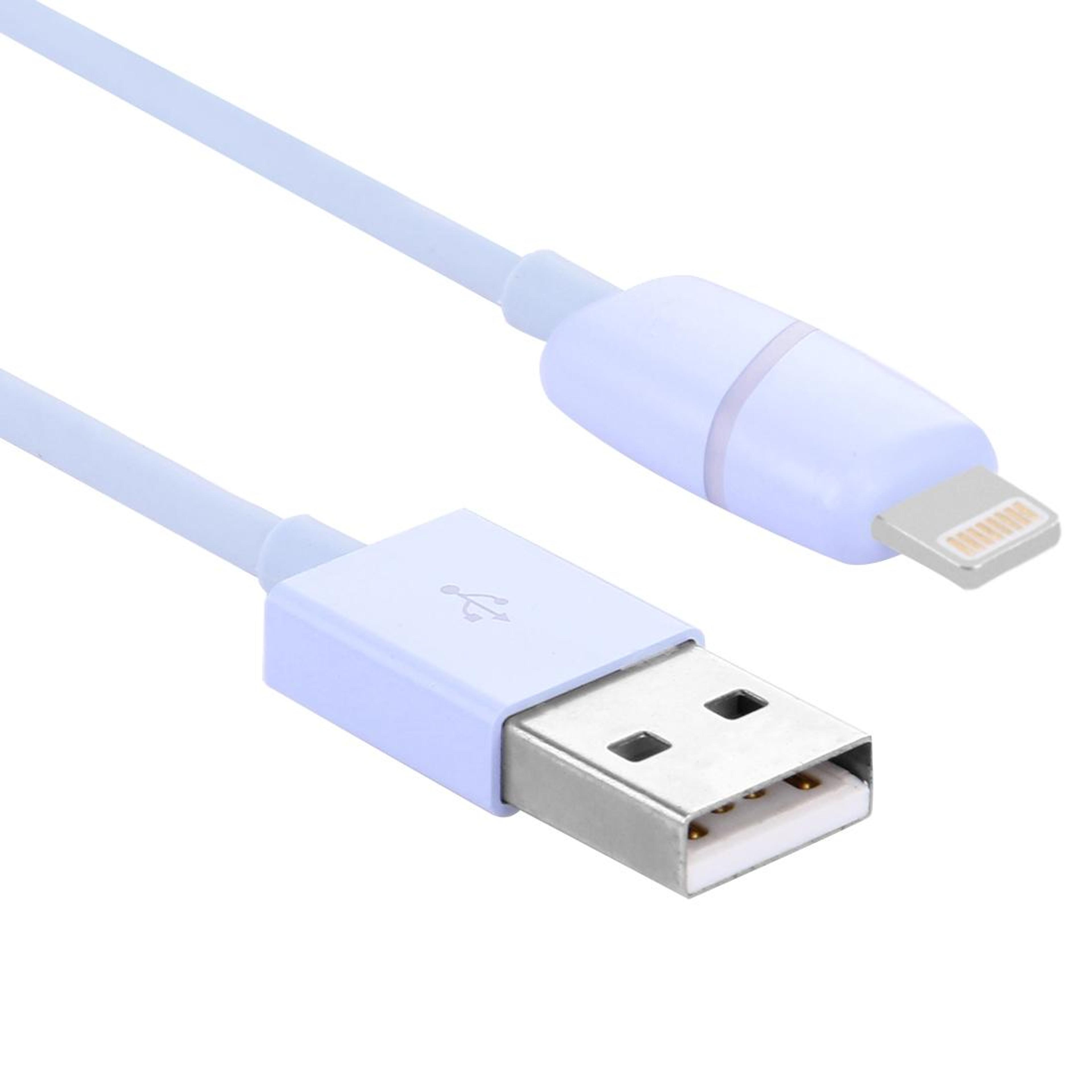 1m Circular Bobbin LED Lightning To USB Charging  Data Sync Cable Gift Box For IPhone 3