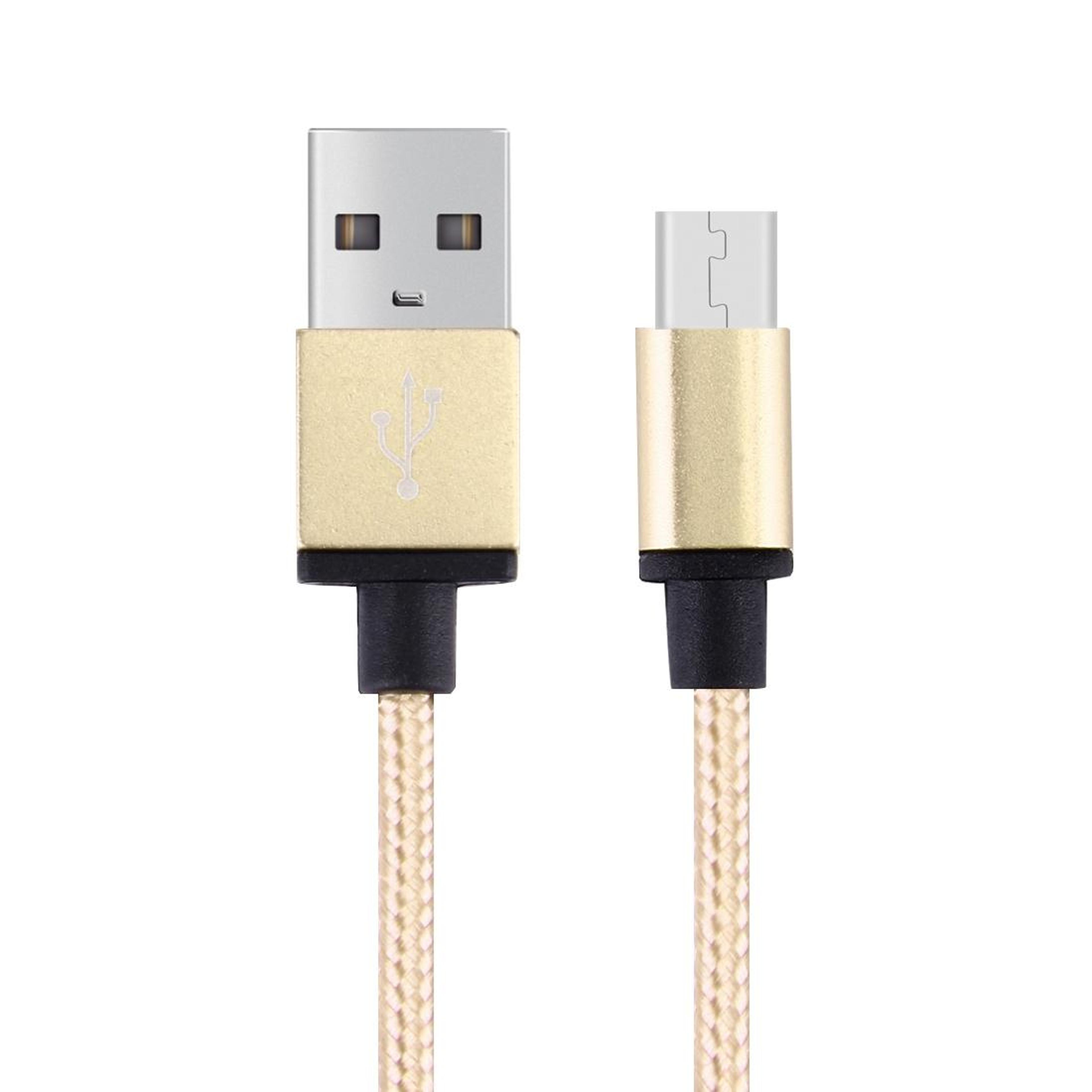 HeavyDuty Micro USB Charging Cable 1M Fast Sync Data Cable With Woven Metal Design 3