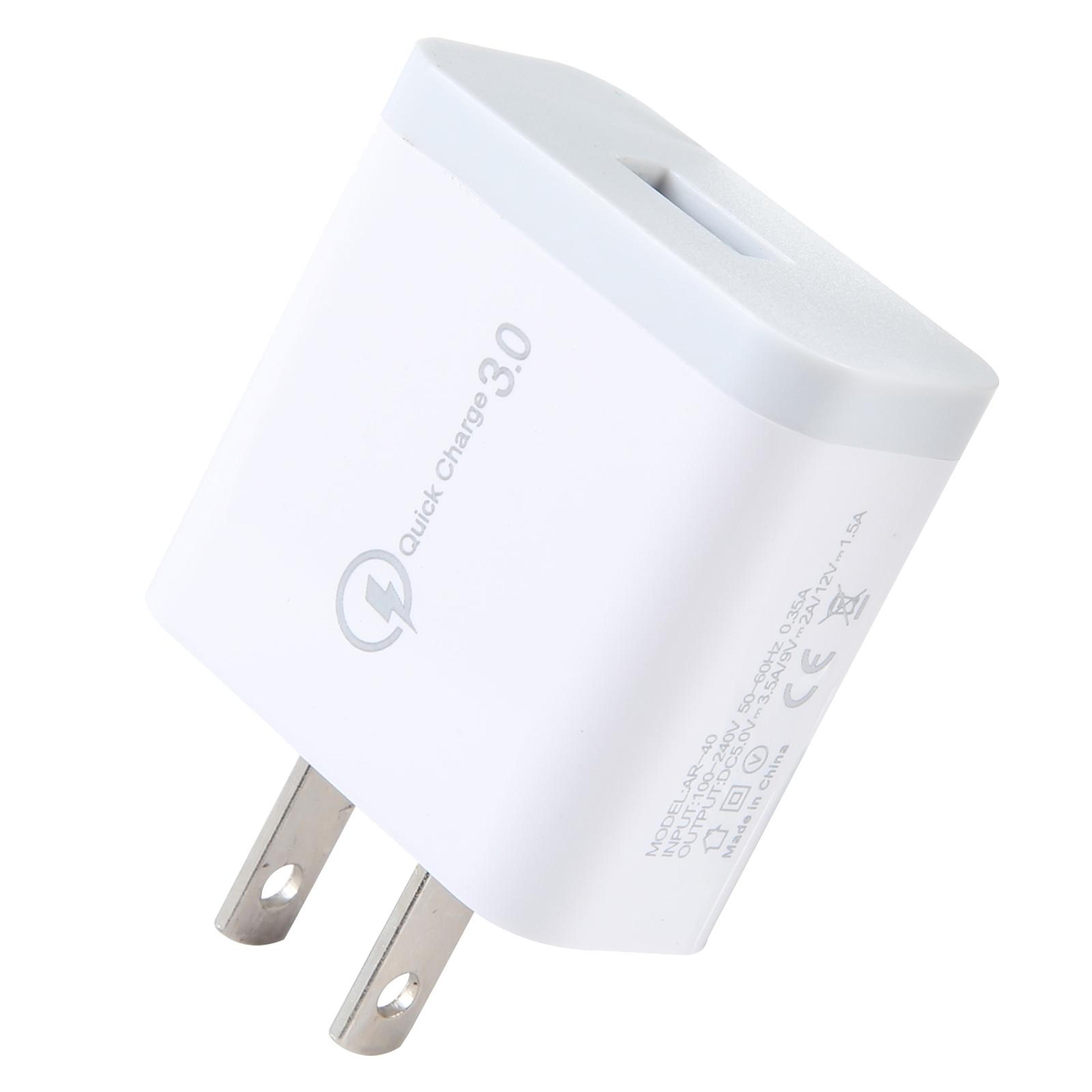 ar-40 qc 3.0 fast charging usb wall charger with universal voltage us plug