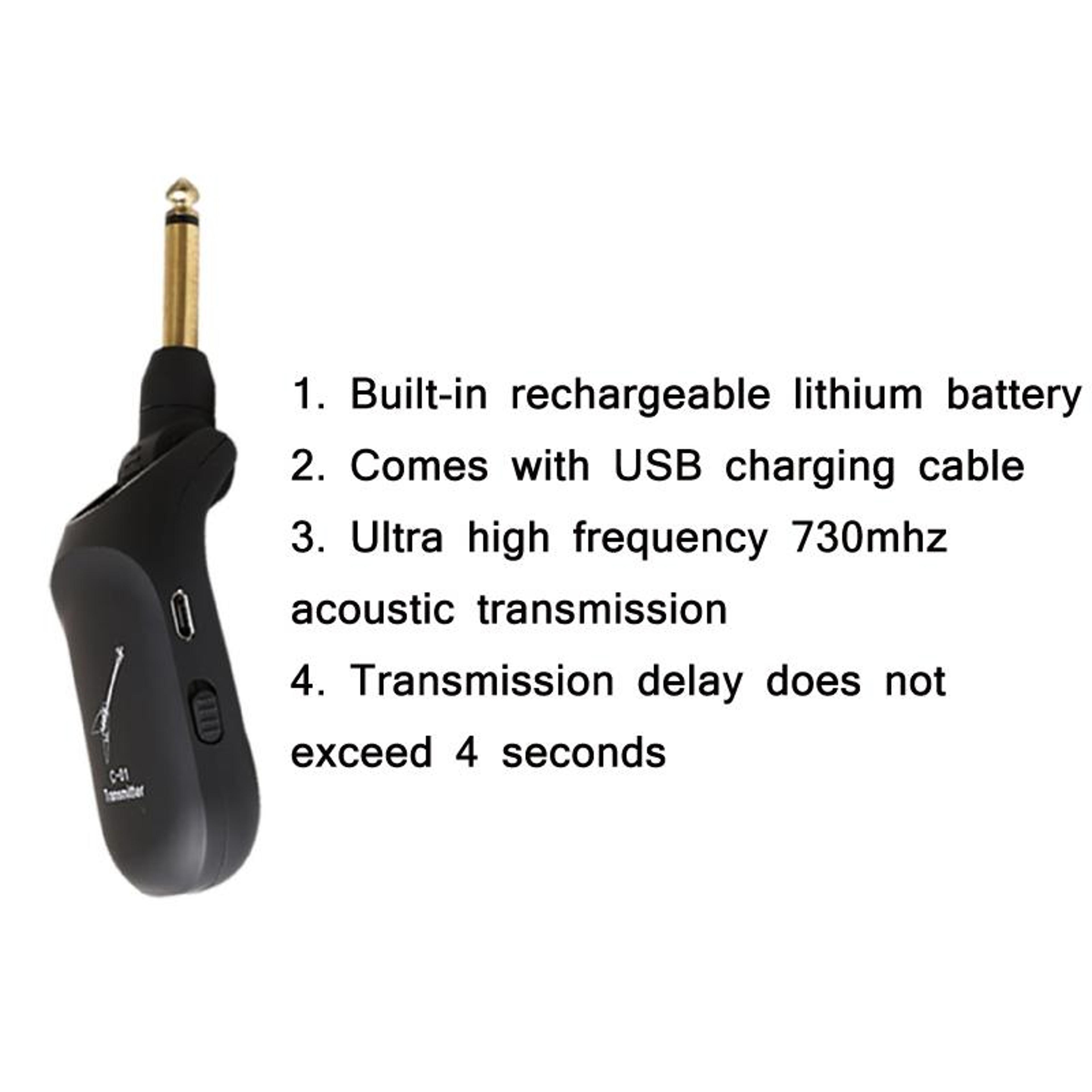 C01 Wireless Guitar System 30M UHF Audio Transmitter  Receiver For Electric Guitar And Bass 3