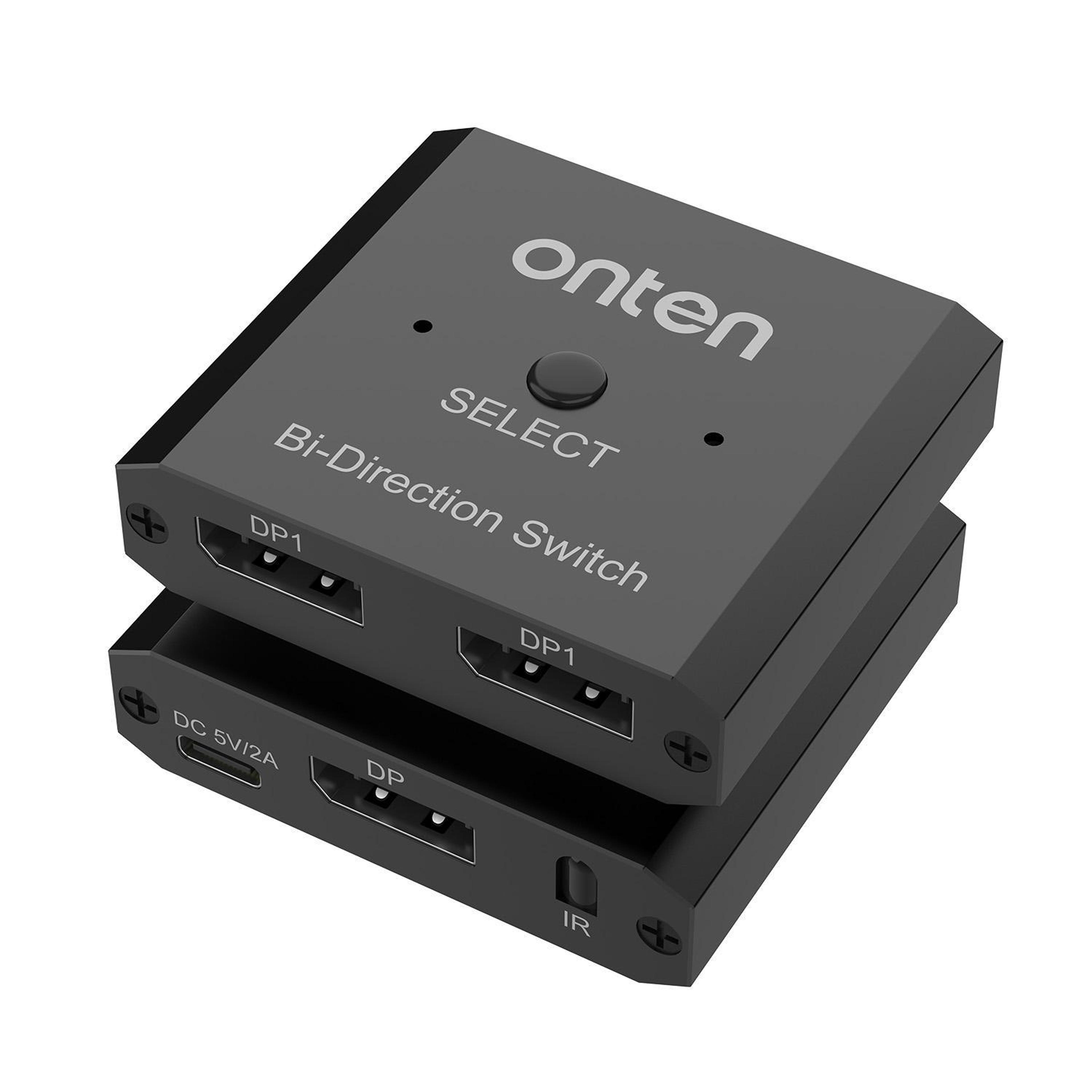 onten cs22dp 8k displayport switch dp 1.4 bidirectional display switch