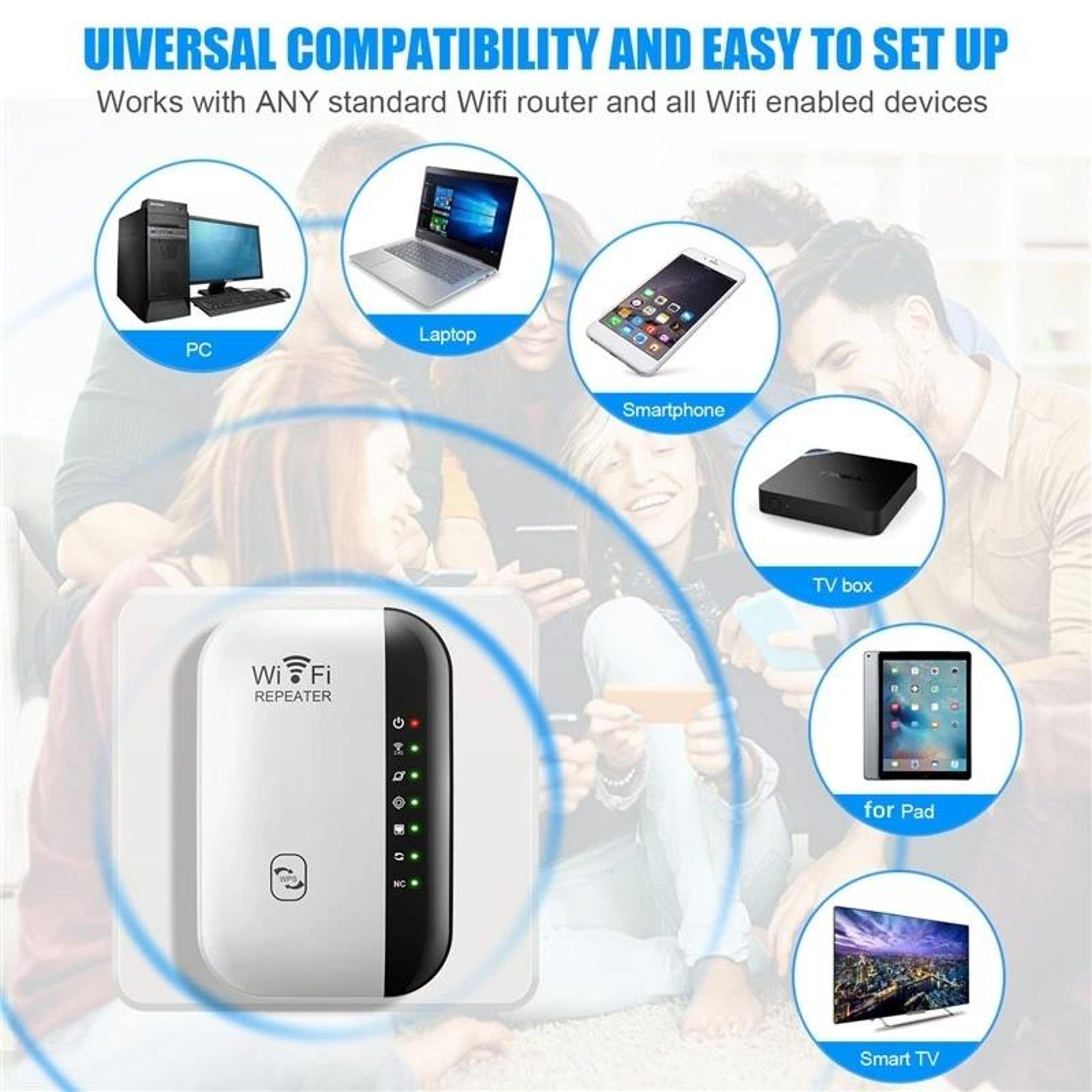 300Mbps WiFi Range Extender Wireless Repeater WiFi Signal Booster With WPS US Plug 6
