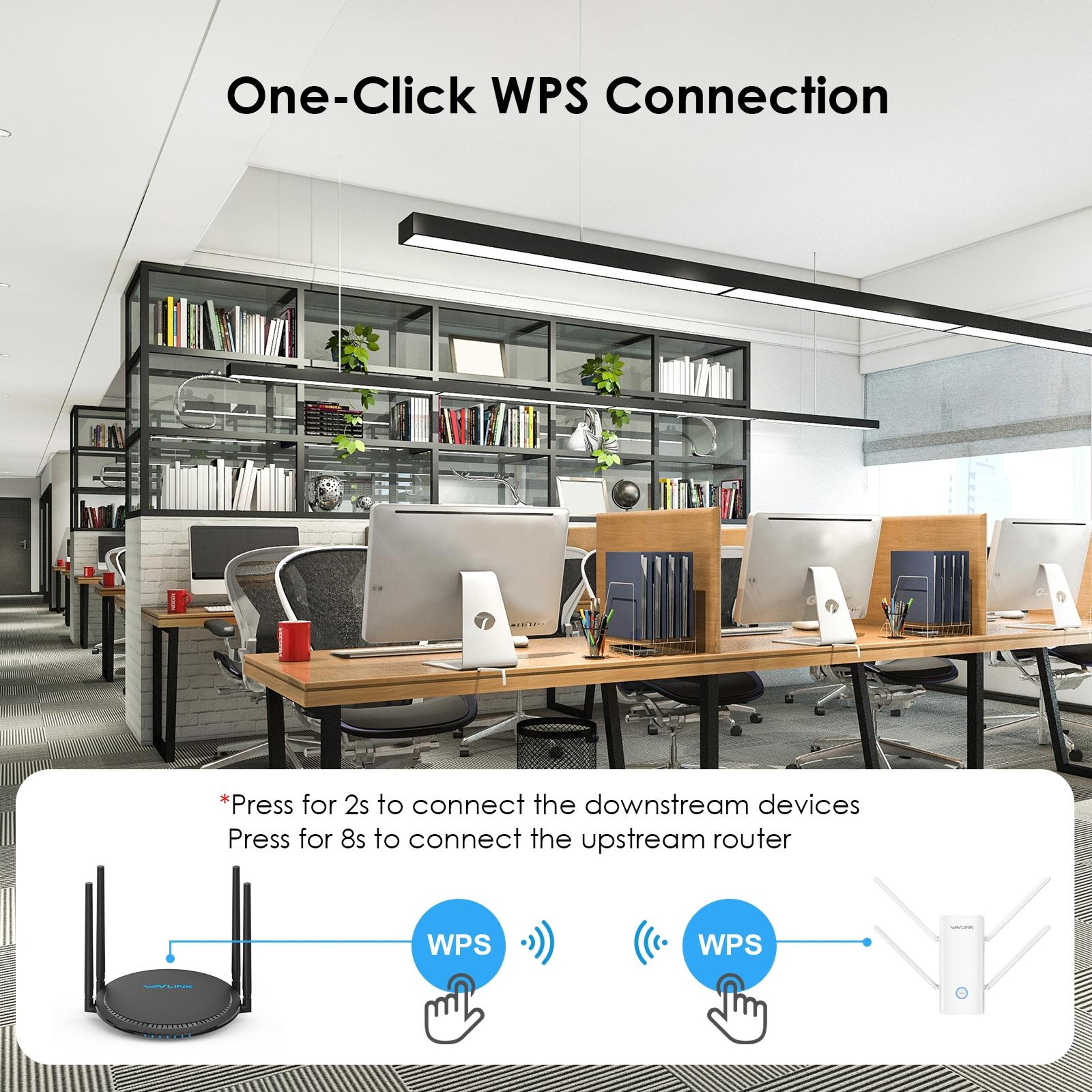 Wavlink AX3000 WiFi 6 Extender Dual Band Mesh WiFi Extender With Gigabit Port 6