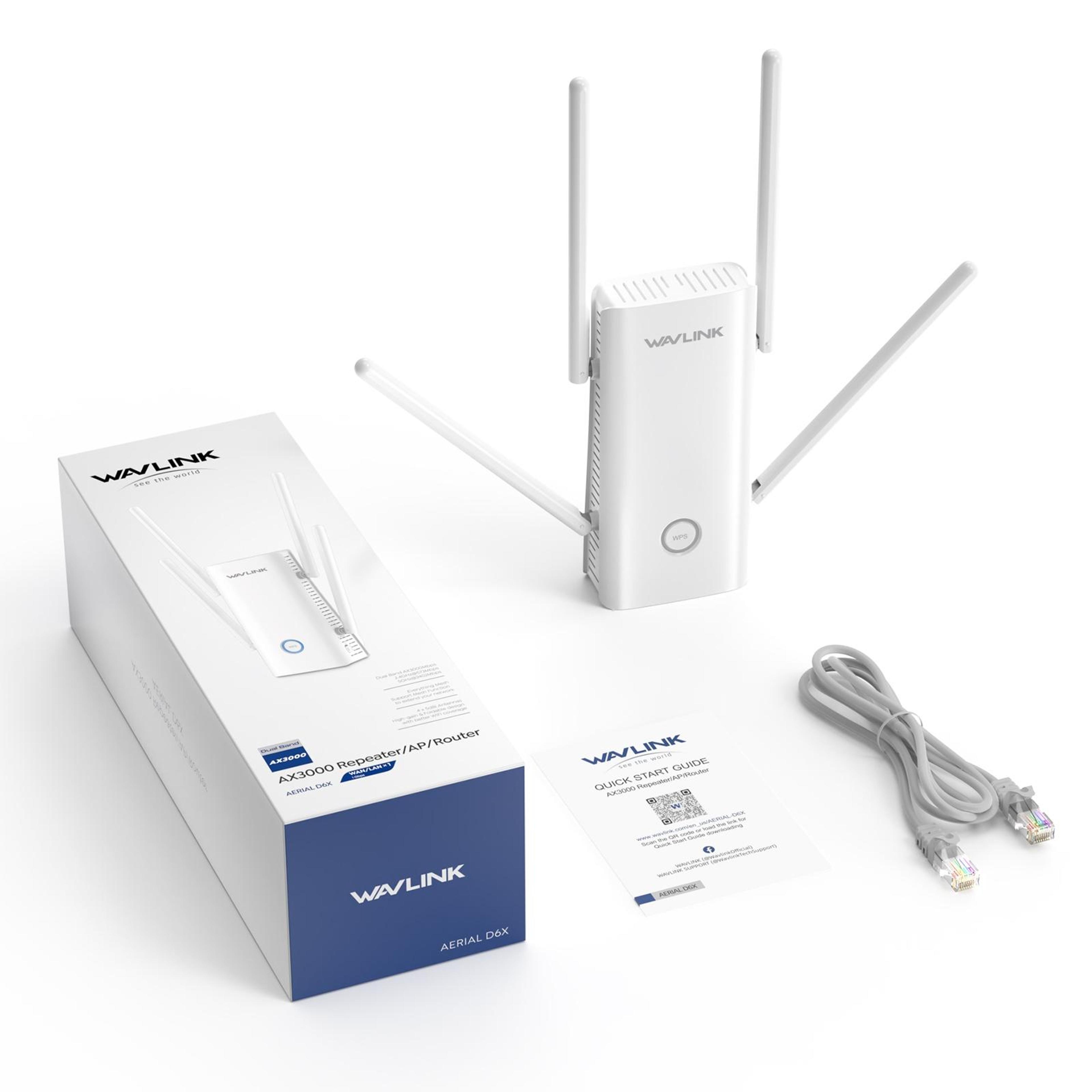 Wavlink AX3000 WiFi 6 Extender Dual Band Mesh WiFi Extender With Gigabit Port 8