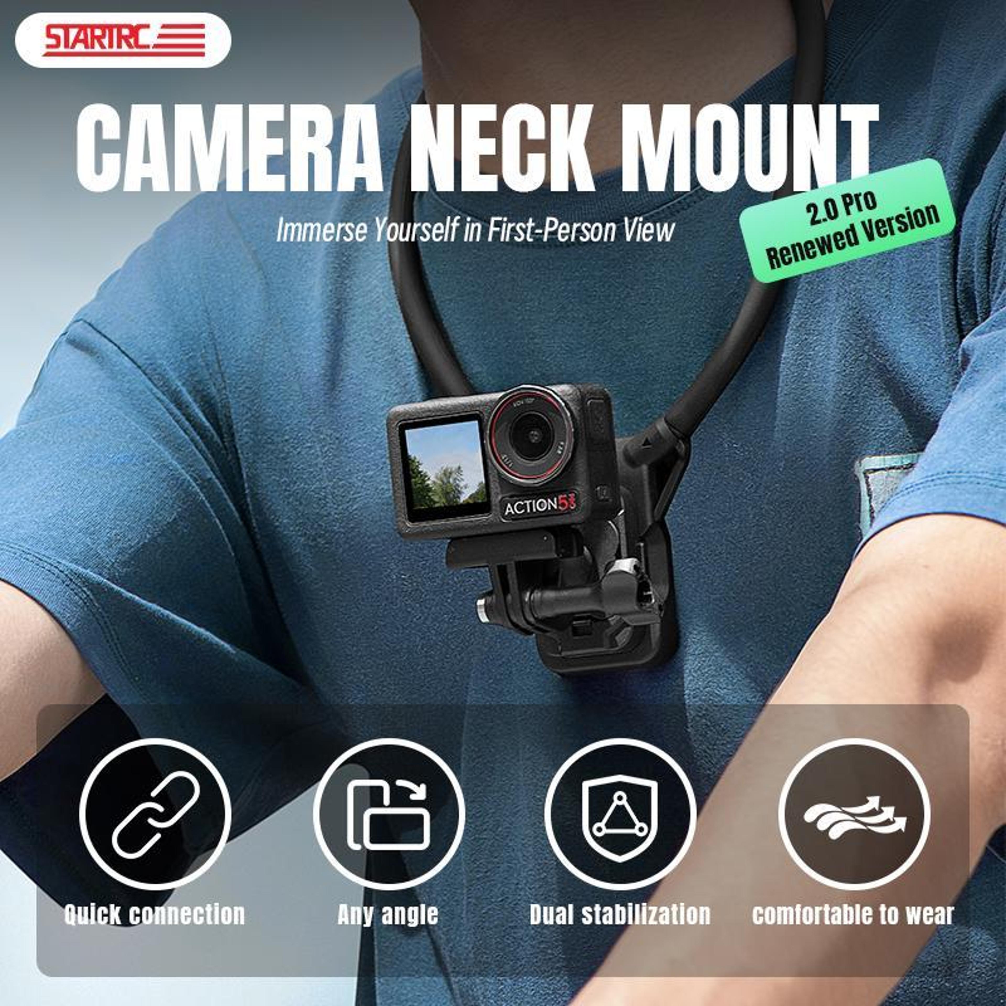 STARTRC V3 POV Camera Mount Neck Mount For Action Camera With GoPro Chest Strap Magnetic Quick Rele 9