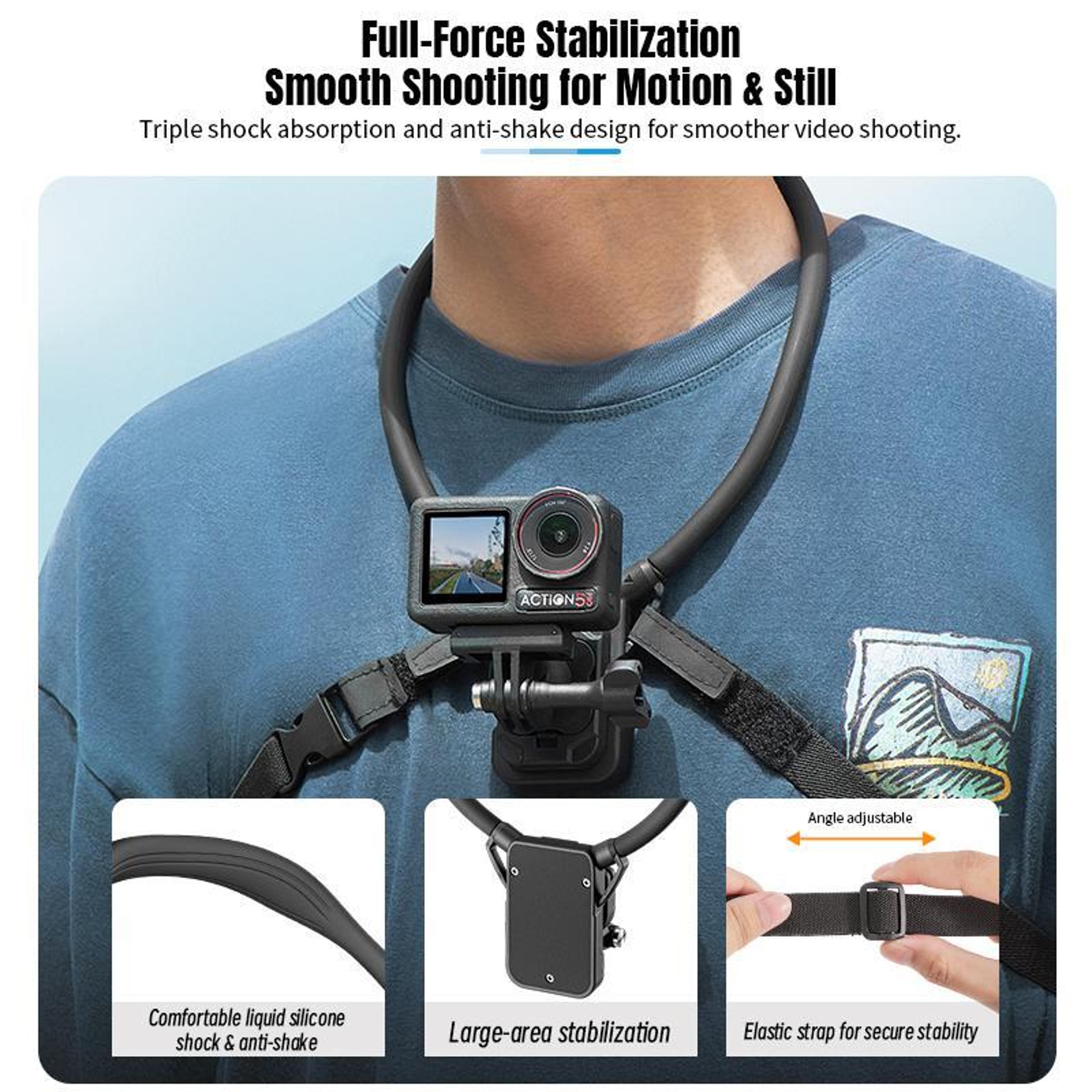 STARTRC V3 POV Camera Mount Neck Mount For Action Camera With GoPro Chest Strap Magnetic Quick Rele 12