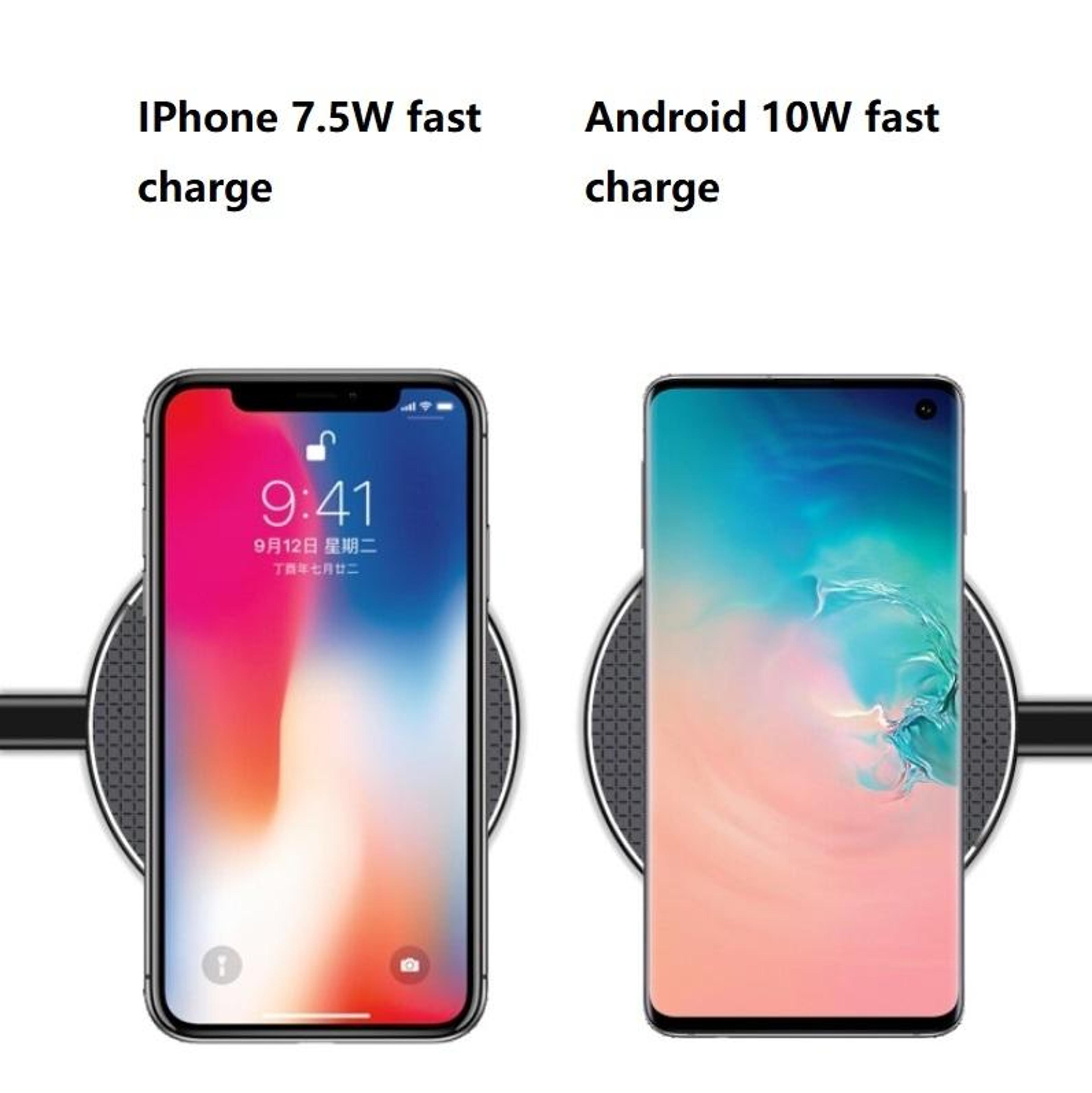K8 10W Fast Wireless Charger Pad  Slim Aluminum Alloy Qi Charging Pad For IPhone  Android 3