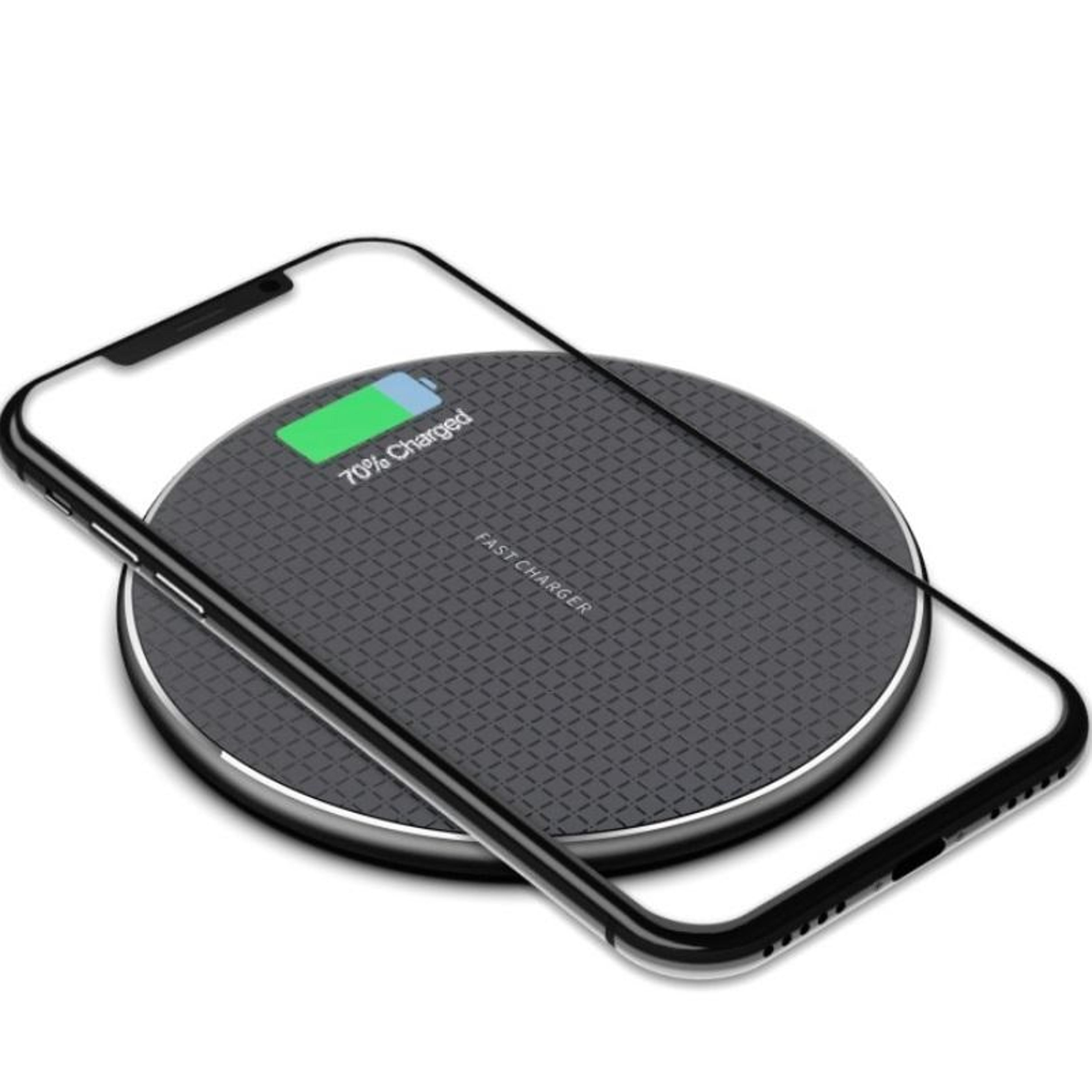 K8 10W Fast Wireless Charger Pad  Slim Aluminum Alloy Qi Charging Pad For IPhone  Android 8