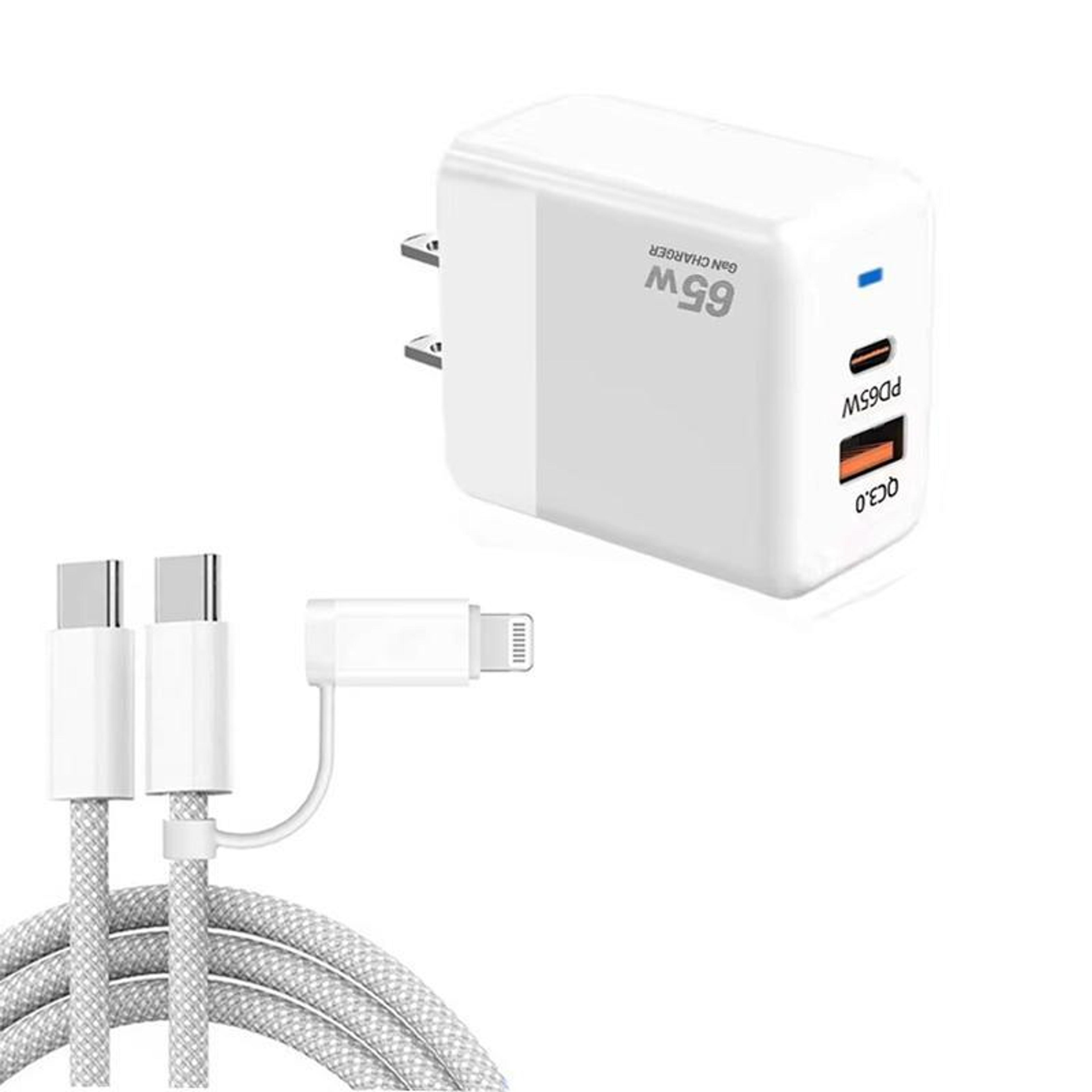 PD41 45W GaN Charger USB C Fast Charger With USB C To Lightning Cable For IPhone IPad US Plug 6