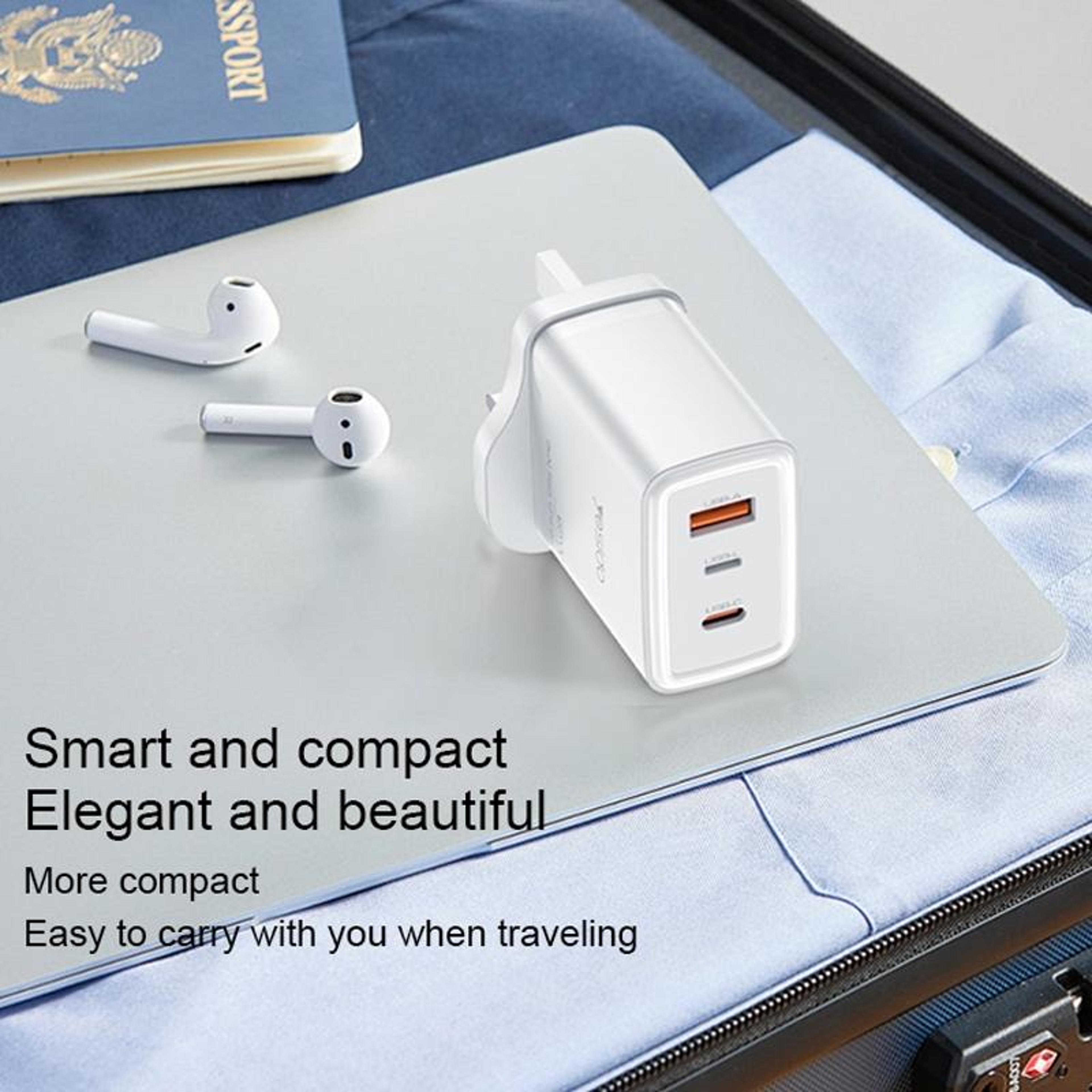 Yesido YC89 65W GaN Charger USB C Fast Charger With USB And 8 Pin Cable 6