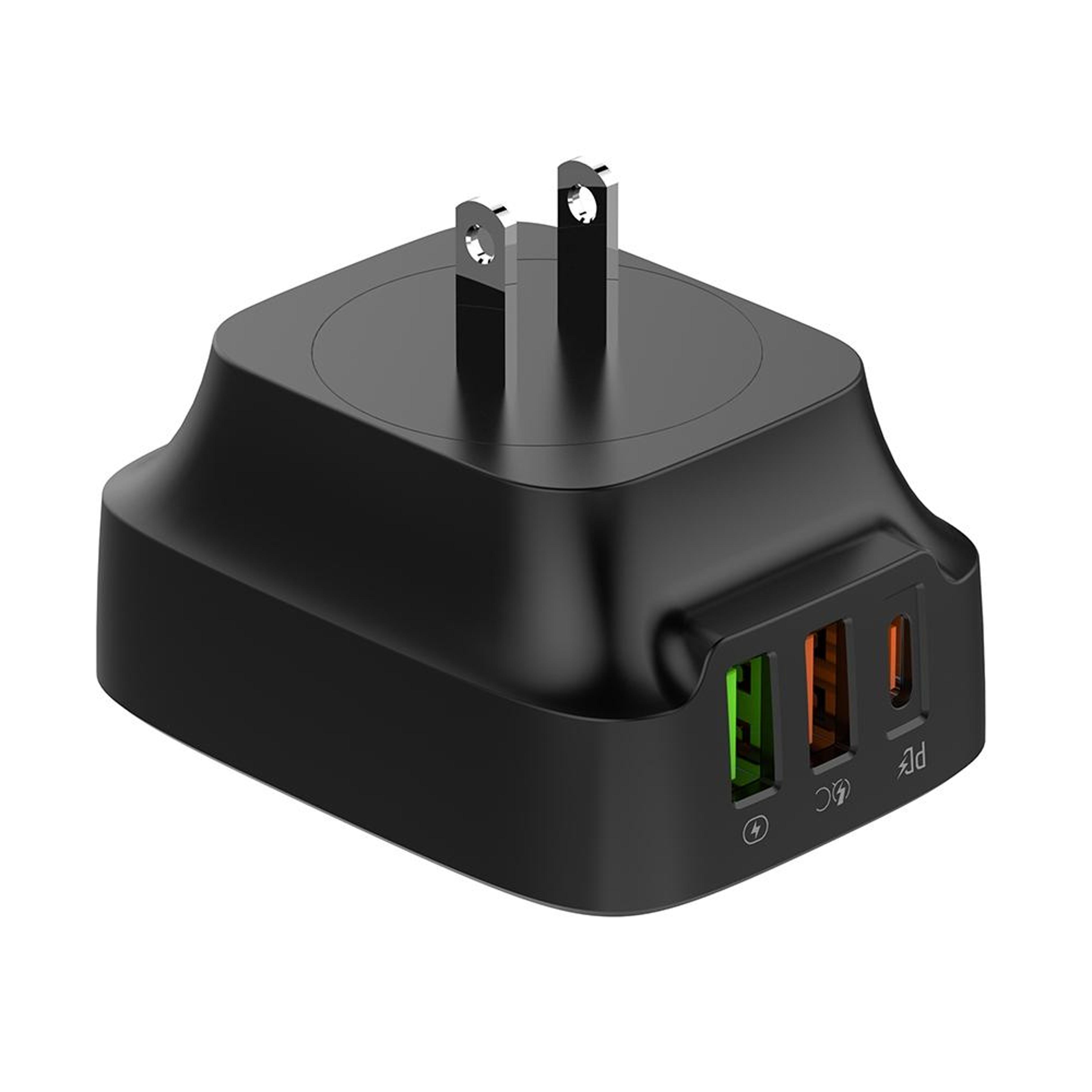 LDNIO 32W USB C PD Charger Fast Wall Charger With Dual USB Ports And 1m Lightning Cable US Plug 2