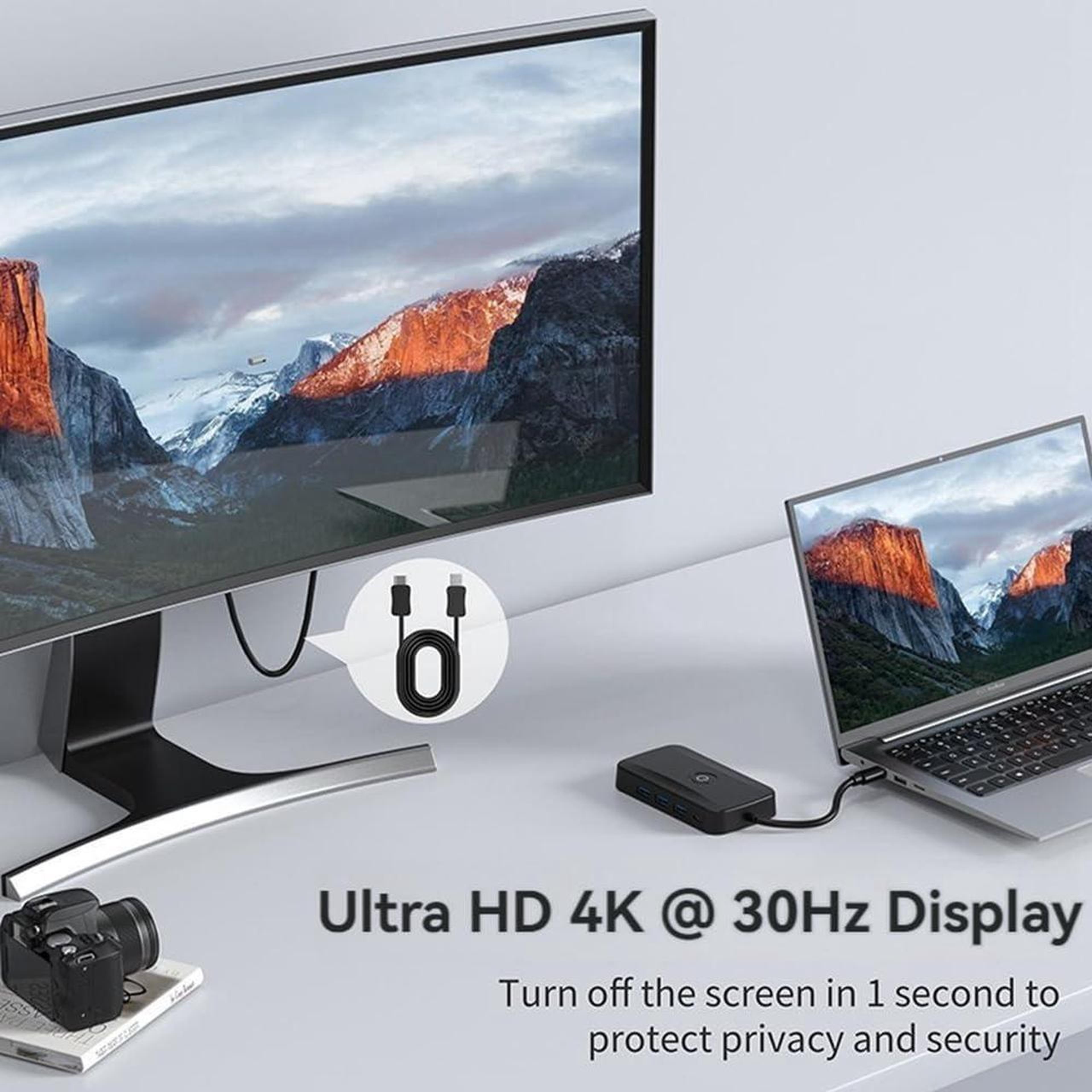 5 In 1 Wireless HDMI Transmitter And Receiver USB C Docking Station With PD 100W Fast Charging 6