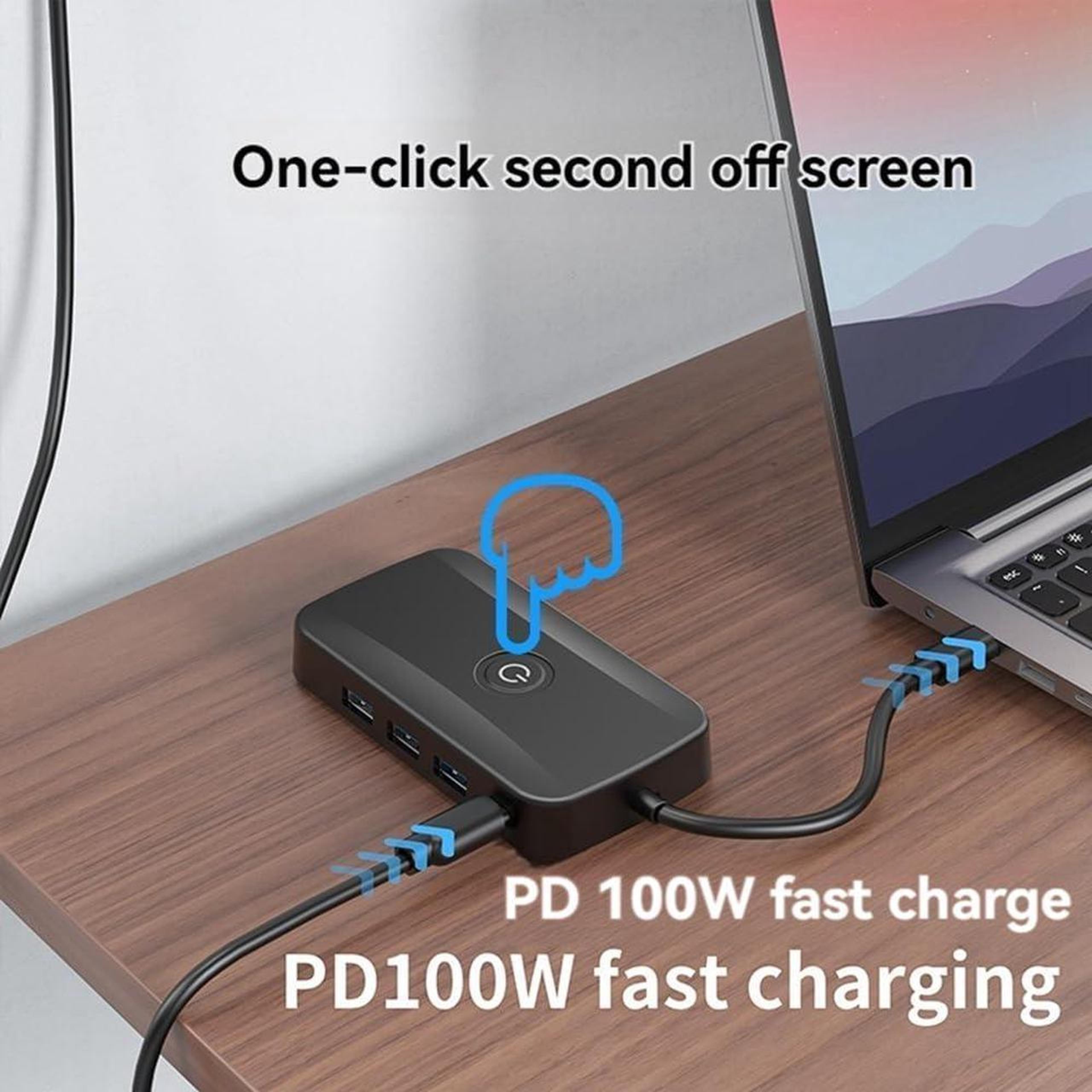 5 In 1 Wireless HDMI Transmitter And Receiver USB C Docking Station With PD 100W Fast Charging 7
