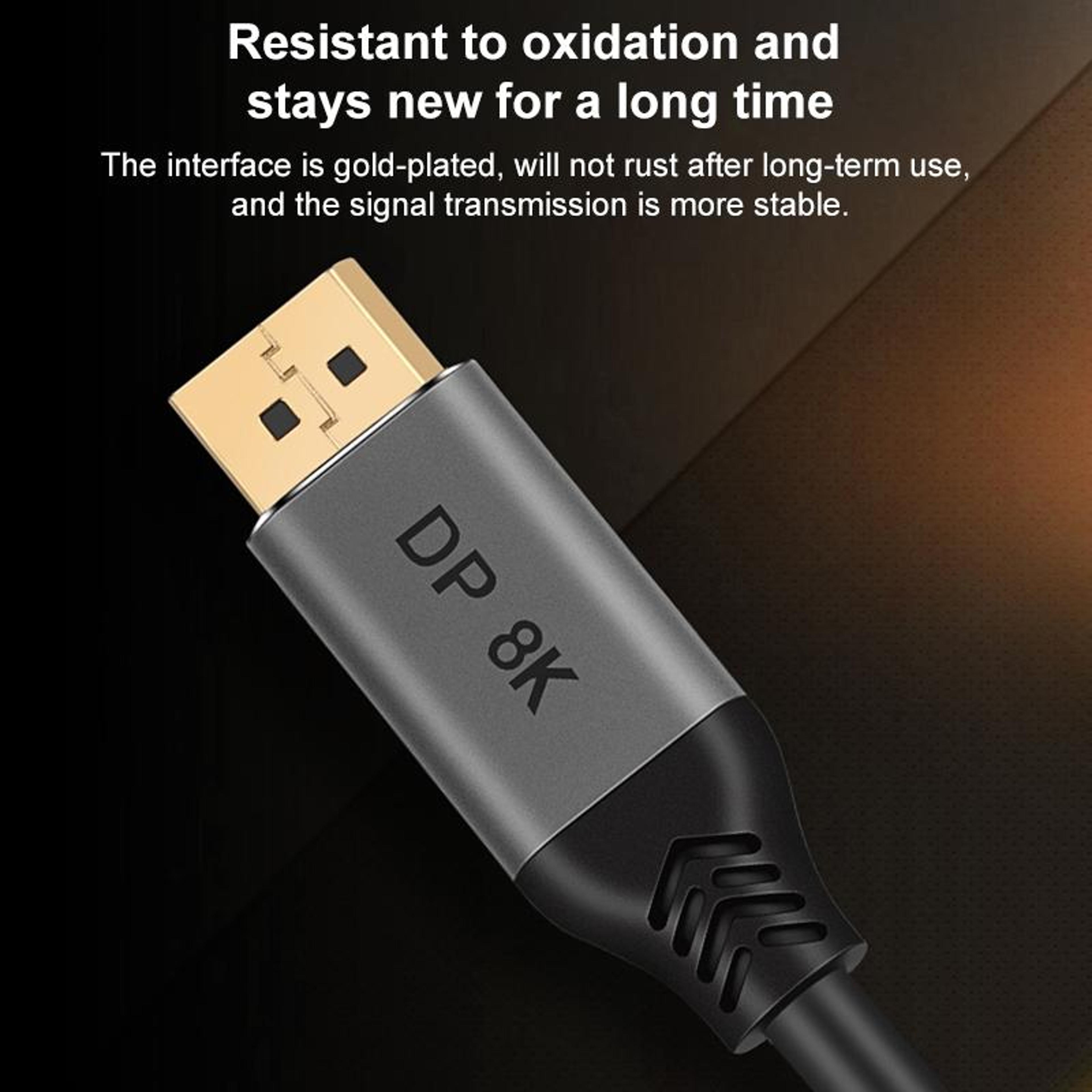 DisplayPort 14 Cable 2M 8K 60Hz HDR High Speed DisplayPort To DisplayPort Cable 7