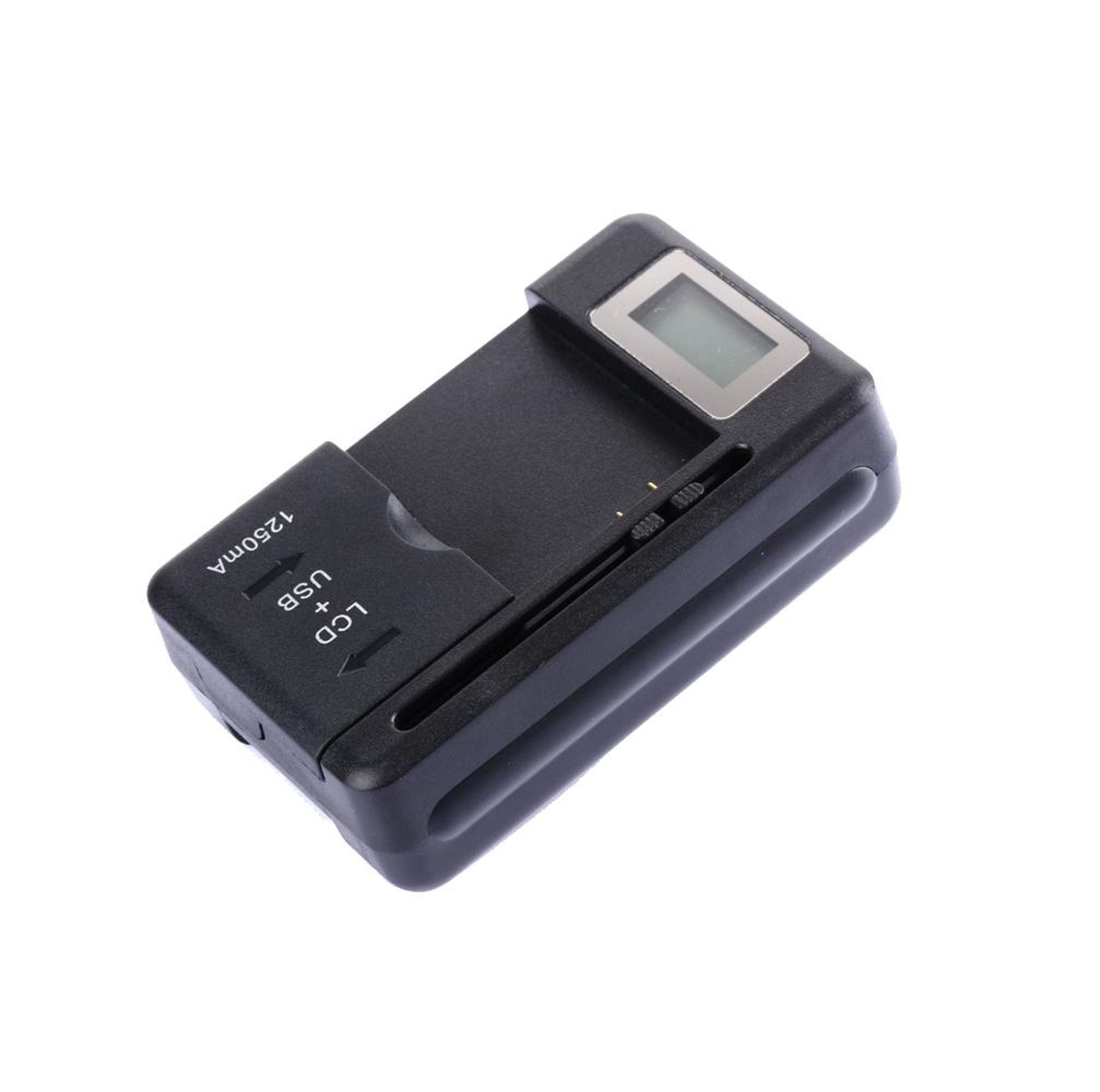 Universal Phone Battery Charger With LCD Display USB Output Smart Charging US Plug Black 4