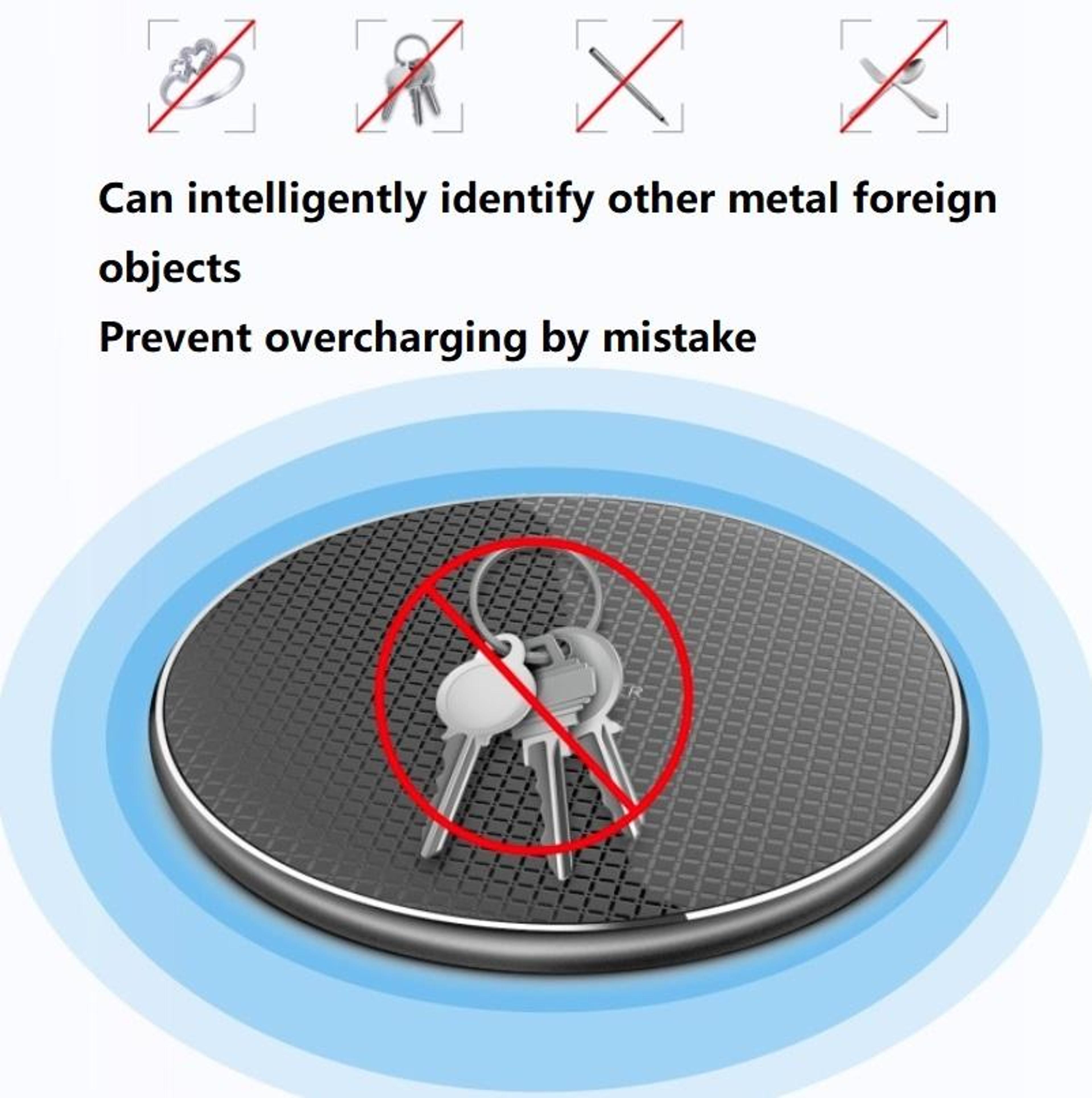 K8 15W Wireless Charger Aluminum Alloy Qi Fast Charging Pad With 1m Cable For IPhone  Android 5