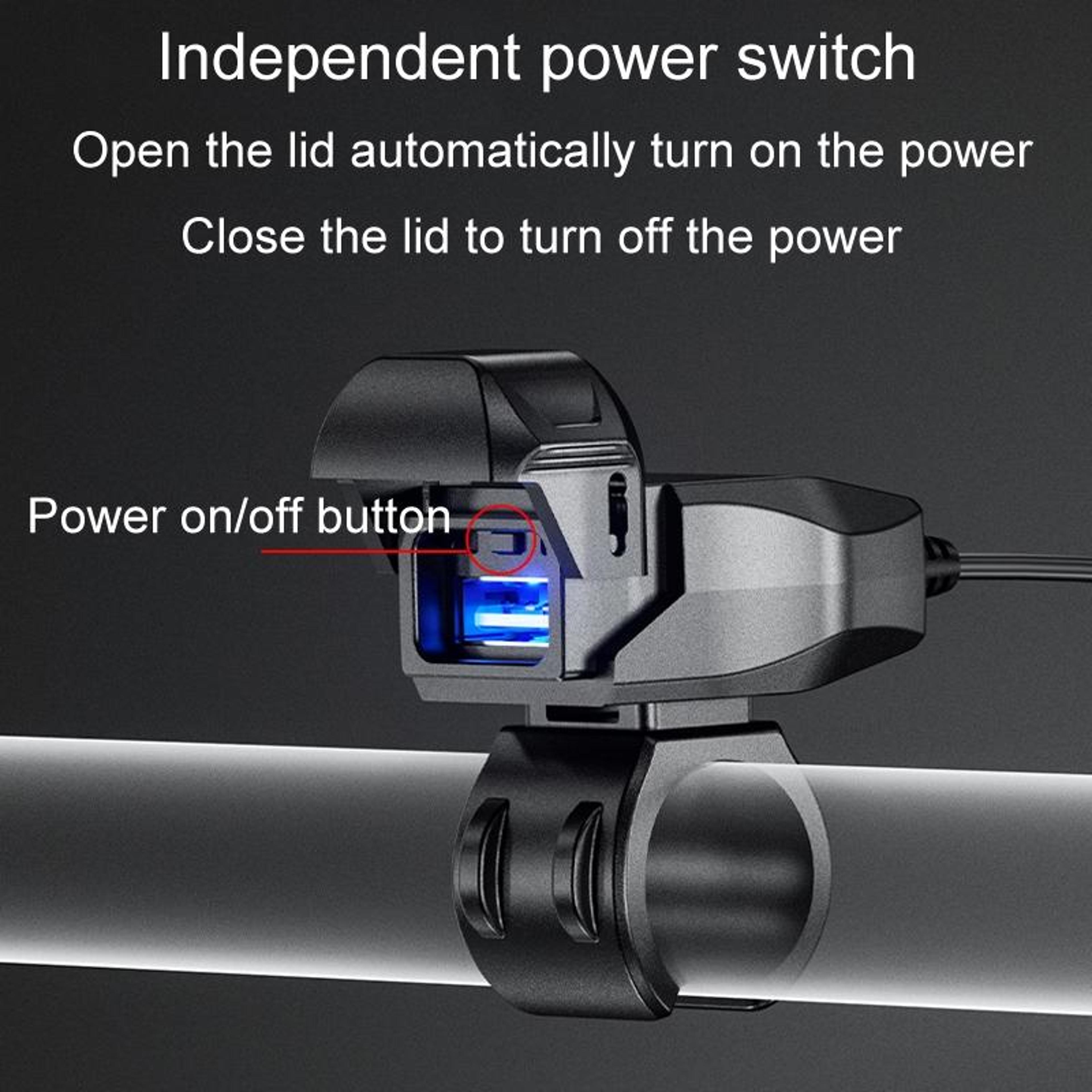 Kewig Motorcycle Phone Charger Waterproof USB Fast Charging Stand B10A 5