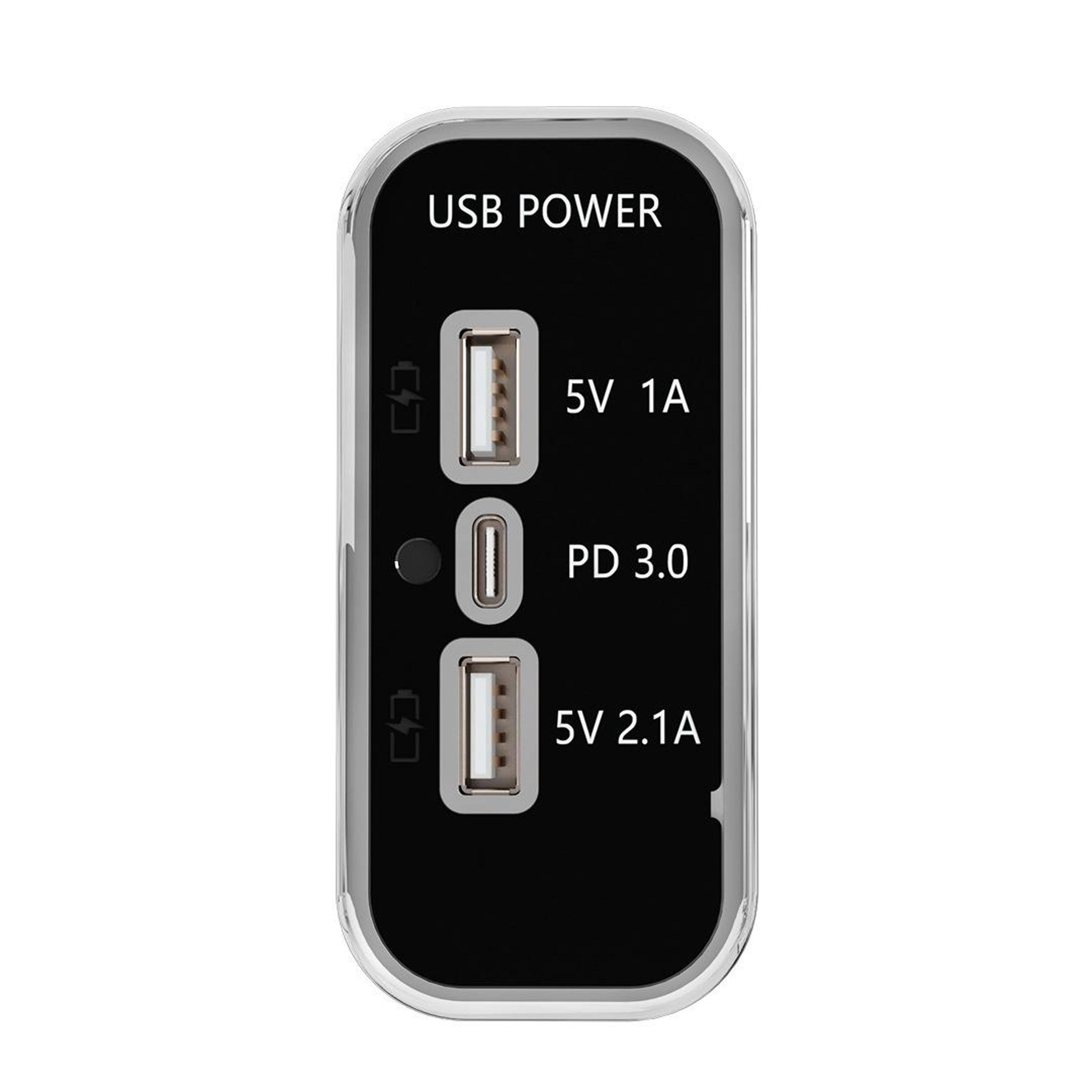 33.5w usb c car charger pd 3.0 12v 24v usb charging socket for car rv boat silver