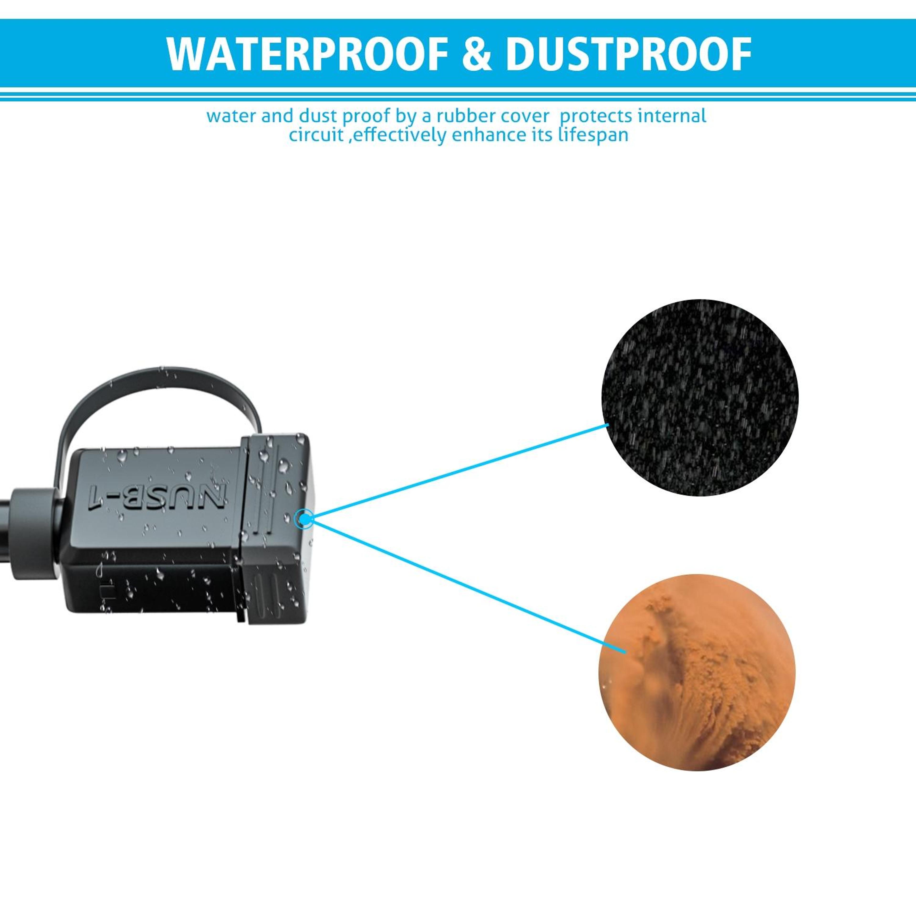 WUPP CS1186B1 Motorcycle USB Charger SAE QC 30 Fast Charging Waterproof USB Port 8