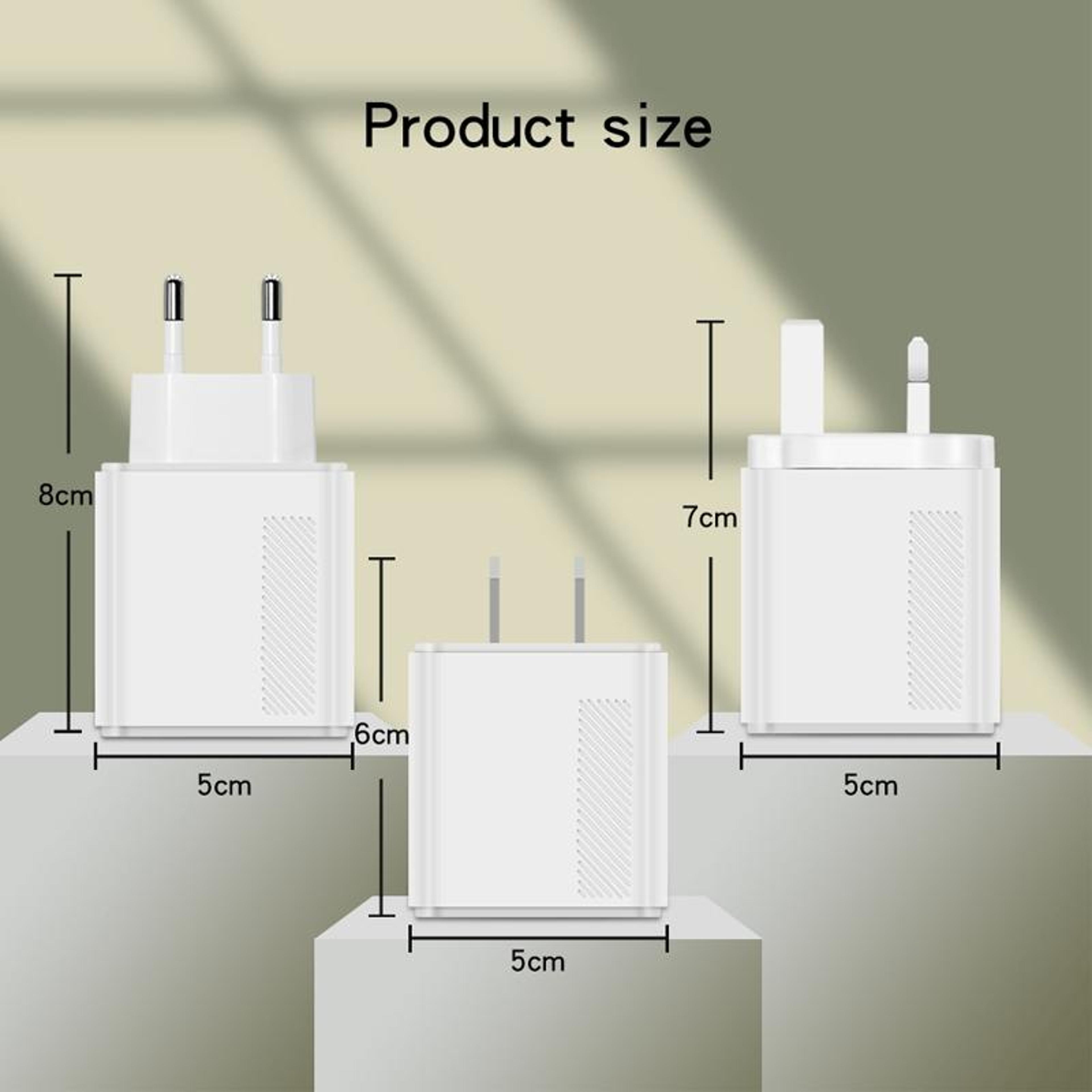 25W USB C Charger With PD Fast Charging  QC50 Dual Port Wall Charger US Plug 6