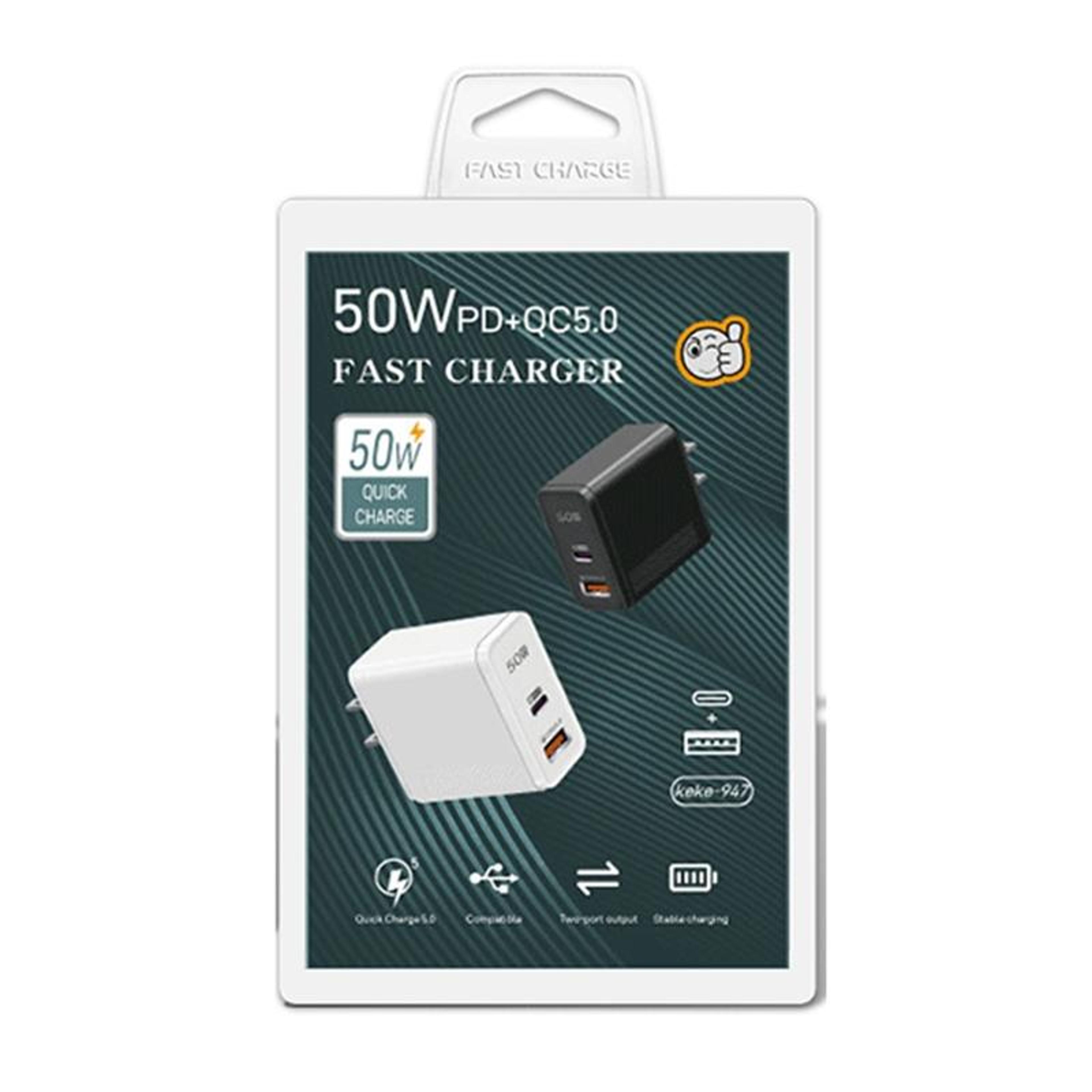 25W USB C Charger With PD Fast Charging  QC50 Dual Port Wall Charger US Plug 8