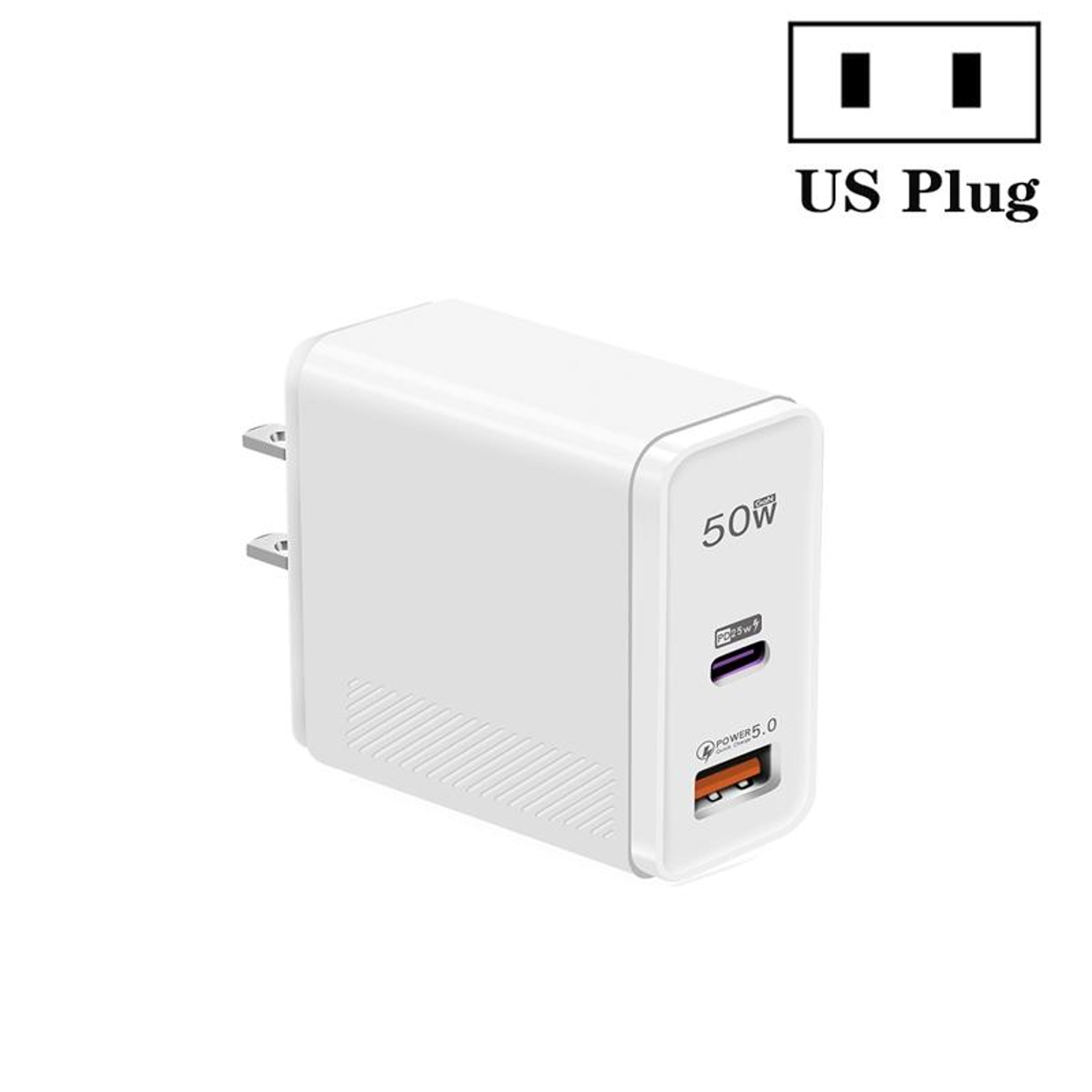 25W USB C Charger With PD Fast Charging  QC50 Dual Port Wall Charger US Plug 5