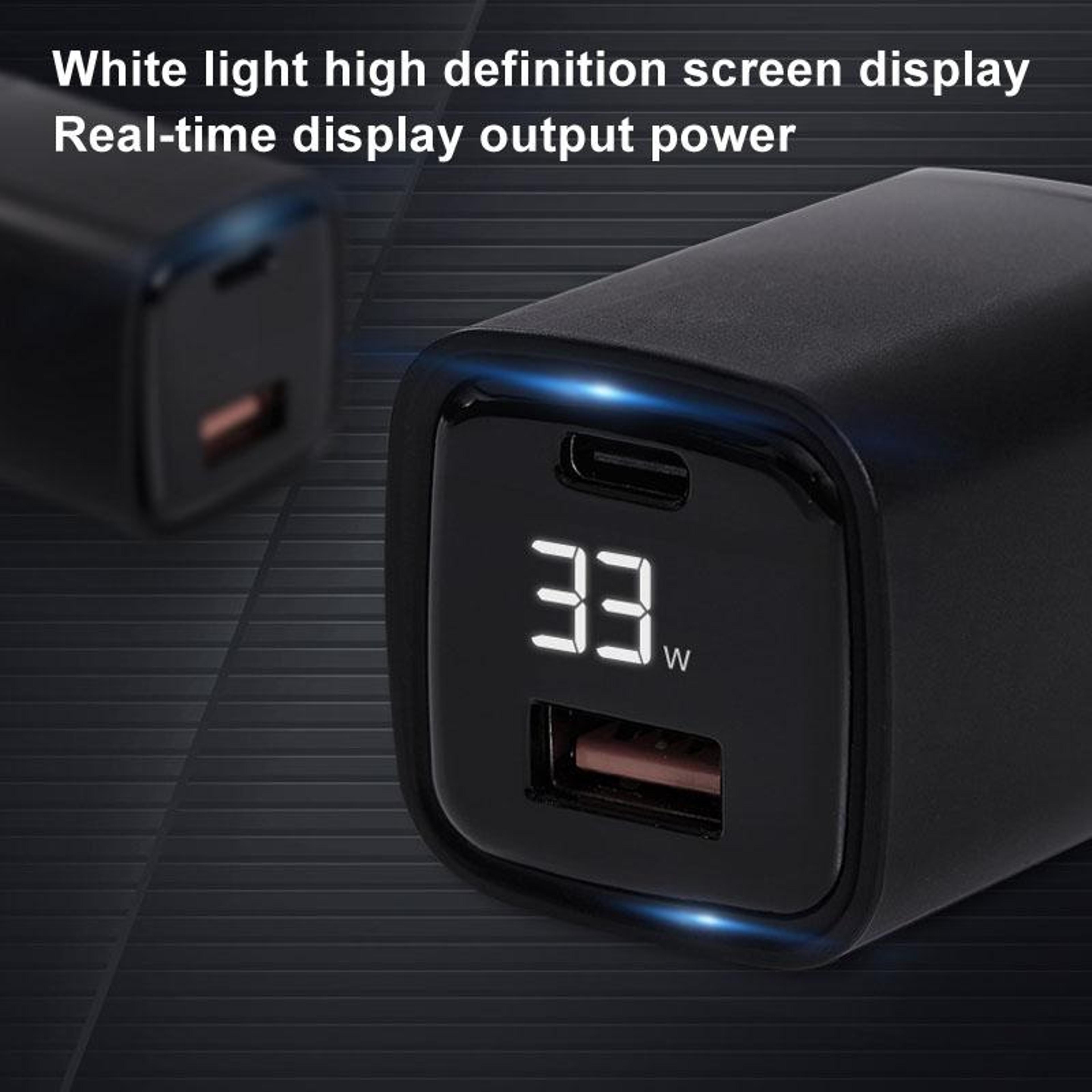 CYKE K02 30W USB C Charger PD Fast Charger Dual Port Wall Charger With Digital Display 6