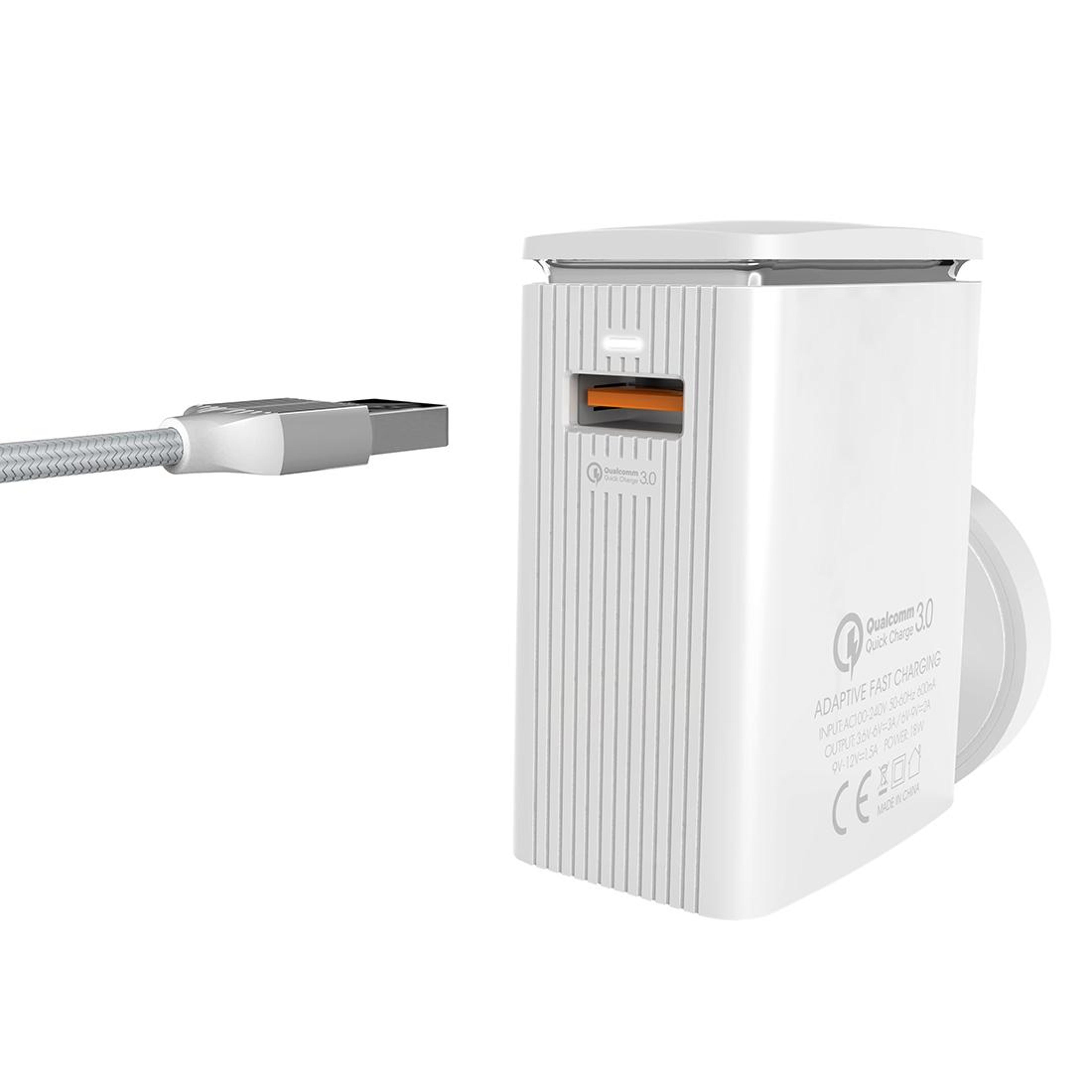 LDNIO A1301Q 18W QC30 Fast Charger USB Travel Charger With Micro USB Cable For Phones  Tablets 2
