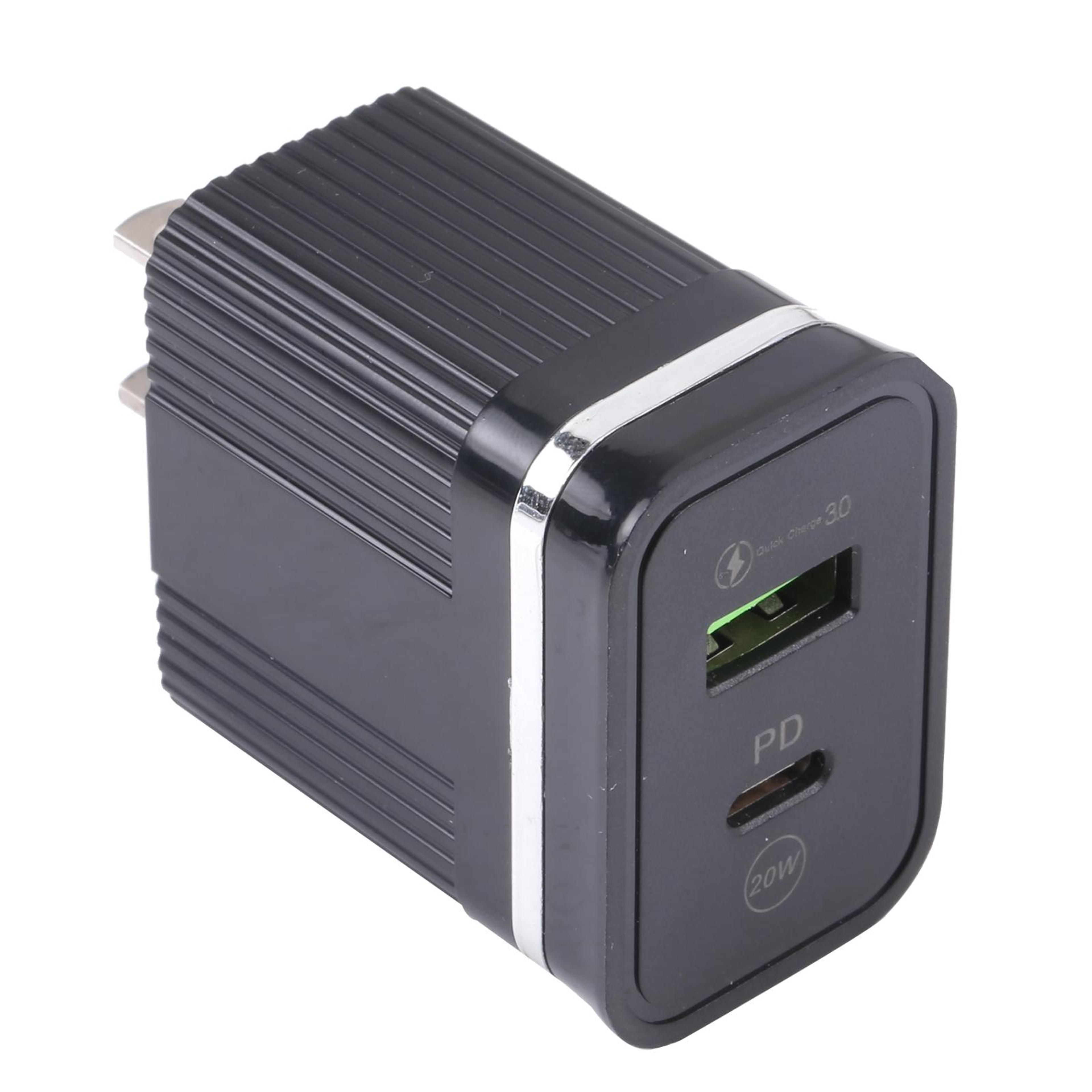 46A2C2 20W PD Charger Dual Port USB C Wall Charger With QC30 Fast Charging US Plug 2