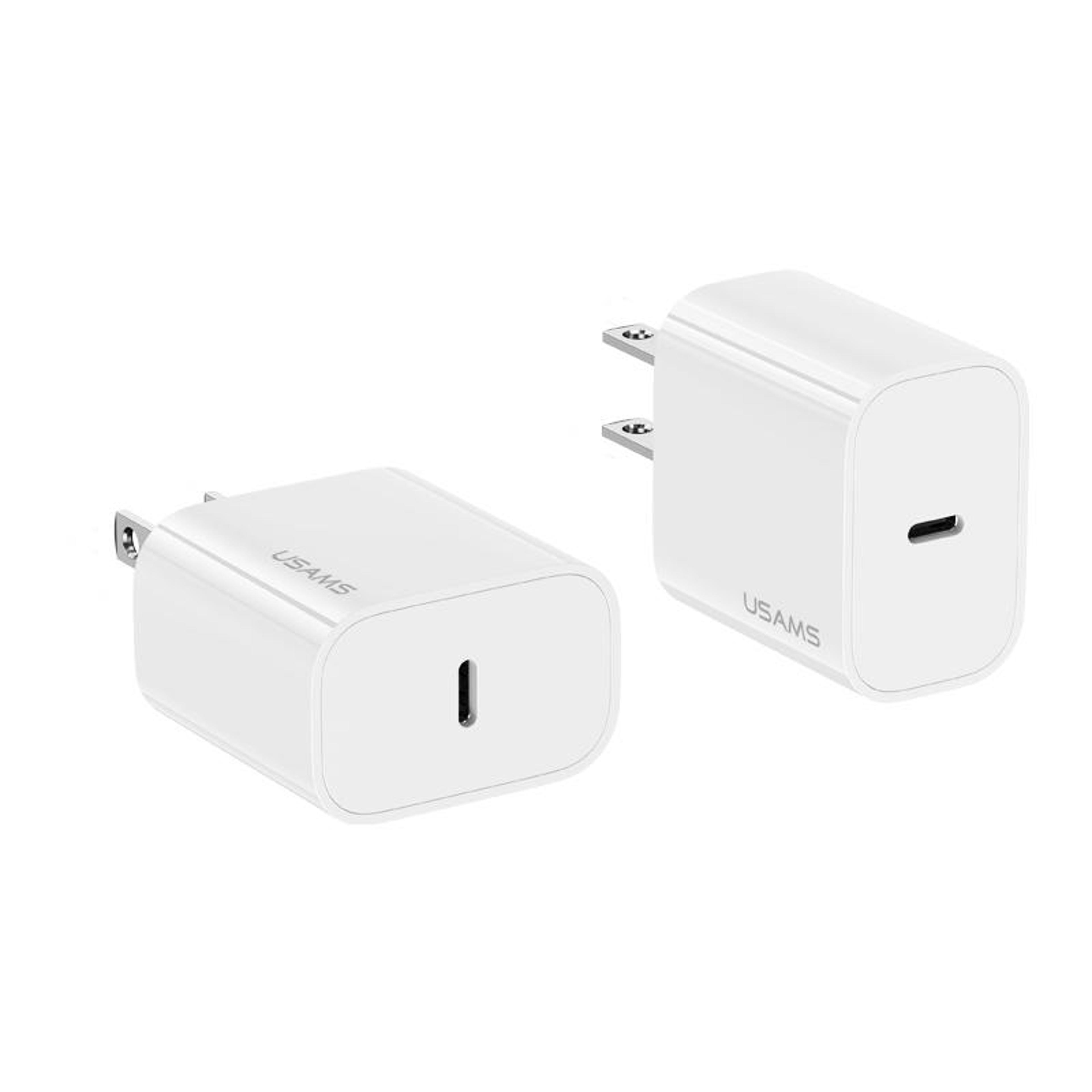 USAMS CC228 20W USB C Fast Charger Set With Type C Charging Cable US Plug 1