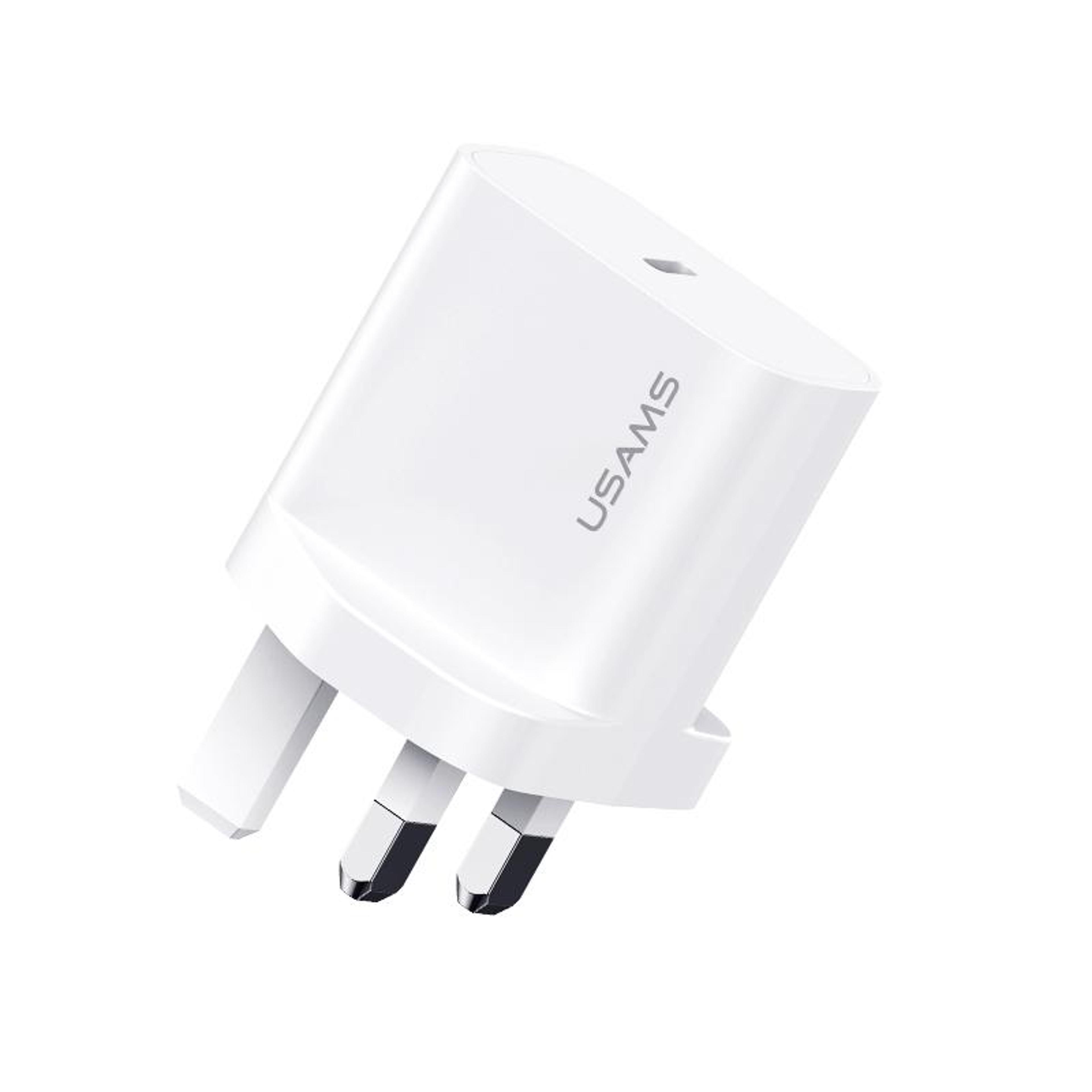 USAMS CC227 20W USBC Charger Set With PD Fast Charger USBC Cable 1M TypeC Wall Adapter 1