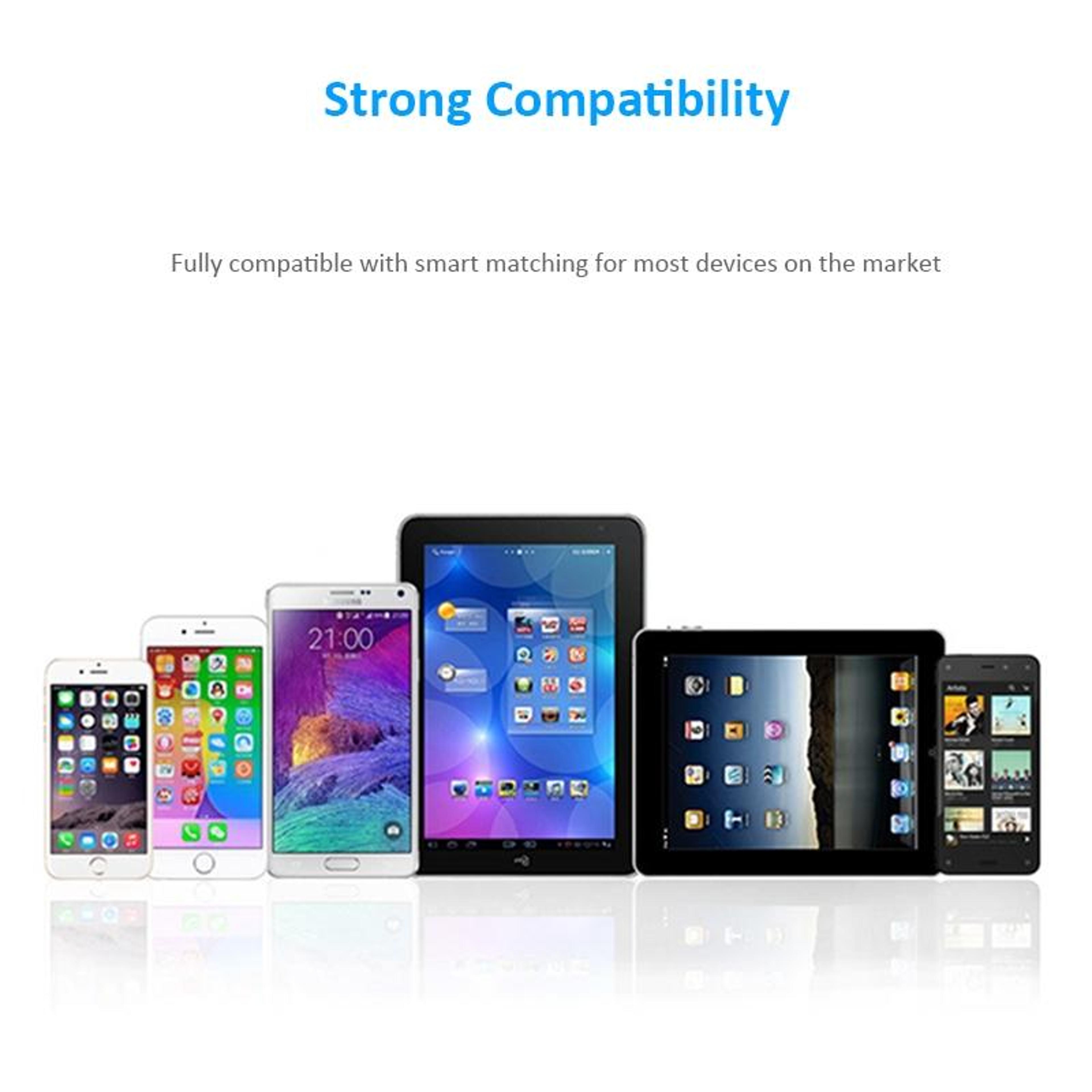 50W USB Charging Station With Wireless Charging 6 USB 2 USB C Ports LED Display Desktop Charging Do 11